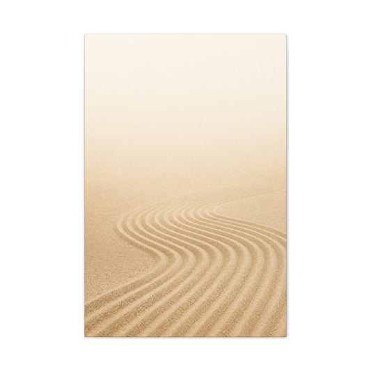 Minimalist Desert Sand Dune Canvas Wall Art - Neutral Landscape Print, Contemporary Zen Decor, Matte Cotton Artwork For Bedroom, Living Room, Meditation Space, Modern Home Accent - Office Wall Art