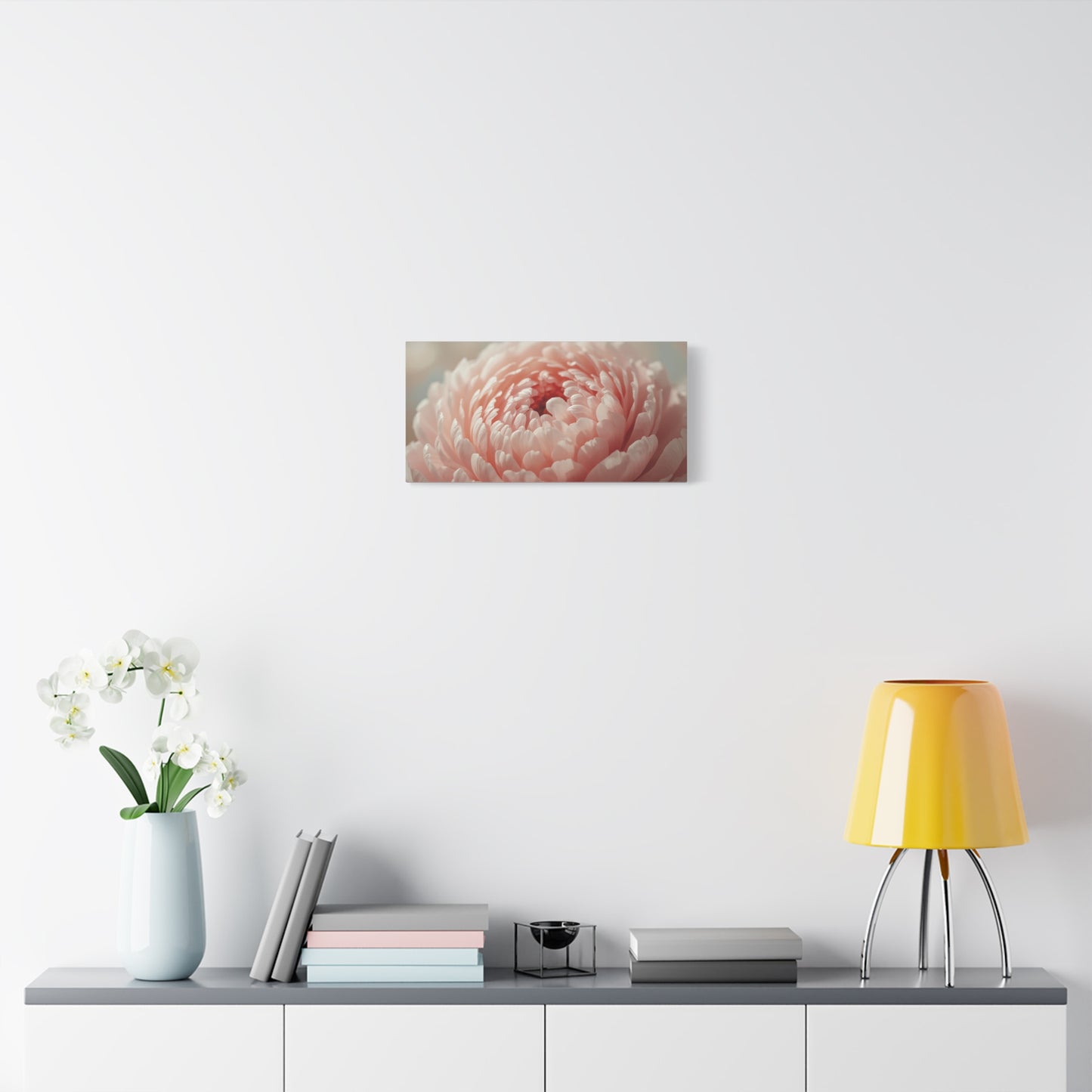 Blush Pink Peony Canvas Wall Art - Soft Floral Close Up, Botanical Home Decoration - Matte Cotton Print, Romantic Traditional Style - Bedroom Wall Decor, Living Room Accent - Bedroom Home Decoration