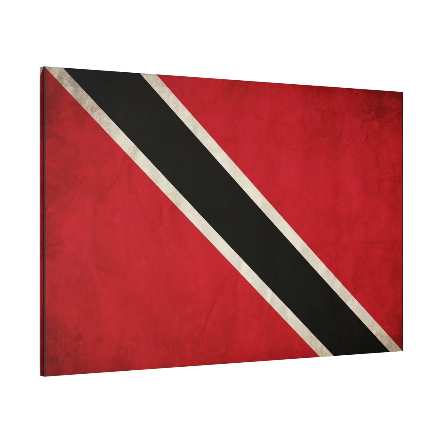 Trinidad And Tobago Flag Canvas Wall Art - Vintage National Pride Decor, Red Black White Graphic Print - Cultural Heritage Style - Living Room Wall Decor - Bedroom Home Decoration - Ready to Hang