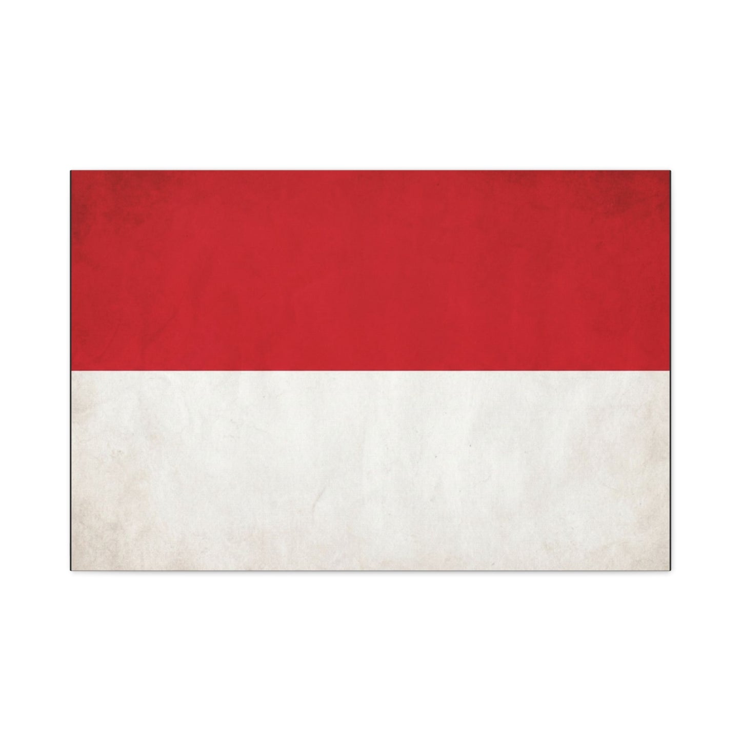 Indonesia Flag Canvas Wall Art - Red And White National Banner Print, Minimalist Patriotic Decor - Modern Cotton Canvas Style - Living Room Wall Decor - Bedroom Home Decoration - Cozy Reading Nook Art