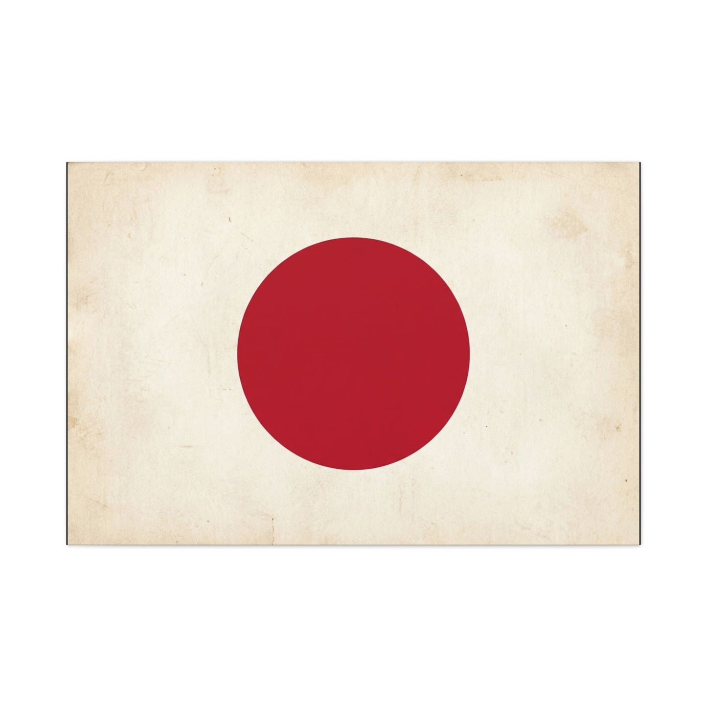 Japan Flag Canvas Wall Art - Minimalist Red Sun Graphic Print, Vintage Neutral Background - Matte Cotton Artwork - Modern Living Room Wall Decor, Office Art, Dorm Accent - Bedroom Home Decoration