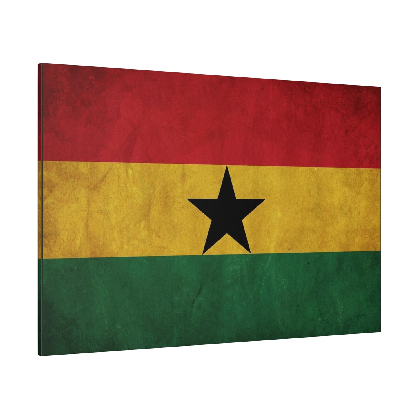 Ghana Flag Canvas Wall Art - Vintage Black Star Republic Print, Pan African Home Decor, Cultural Heritage Artwork, Bold Patriotic Style, Living Room Decoration - Office Wall Art - Ready to Hang