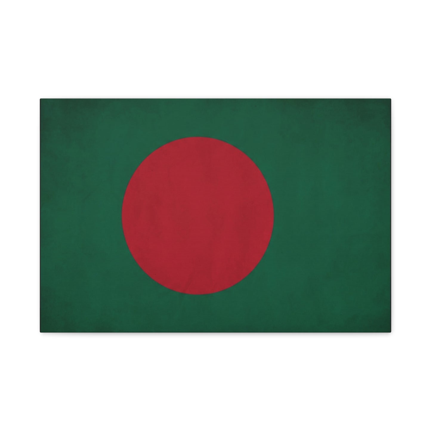 Bangladesh Flag Canvas Wall Art - Red Circle On Green National Flag Print - Minimalist Patriotic Decor - Living Room Wall Decor, Bedroom Home Decoration, Office Art - Bedroom Home Decoration