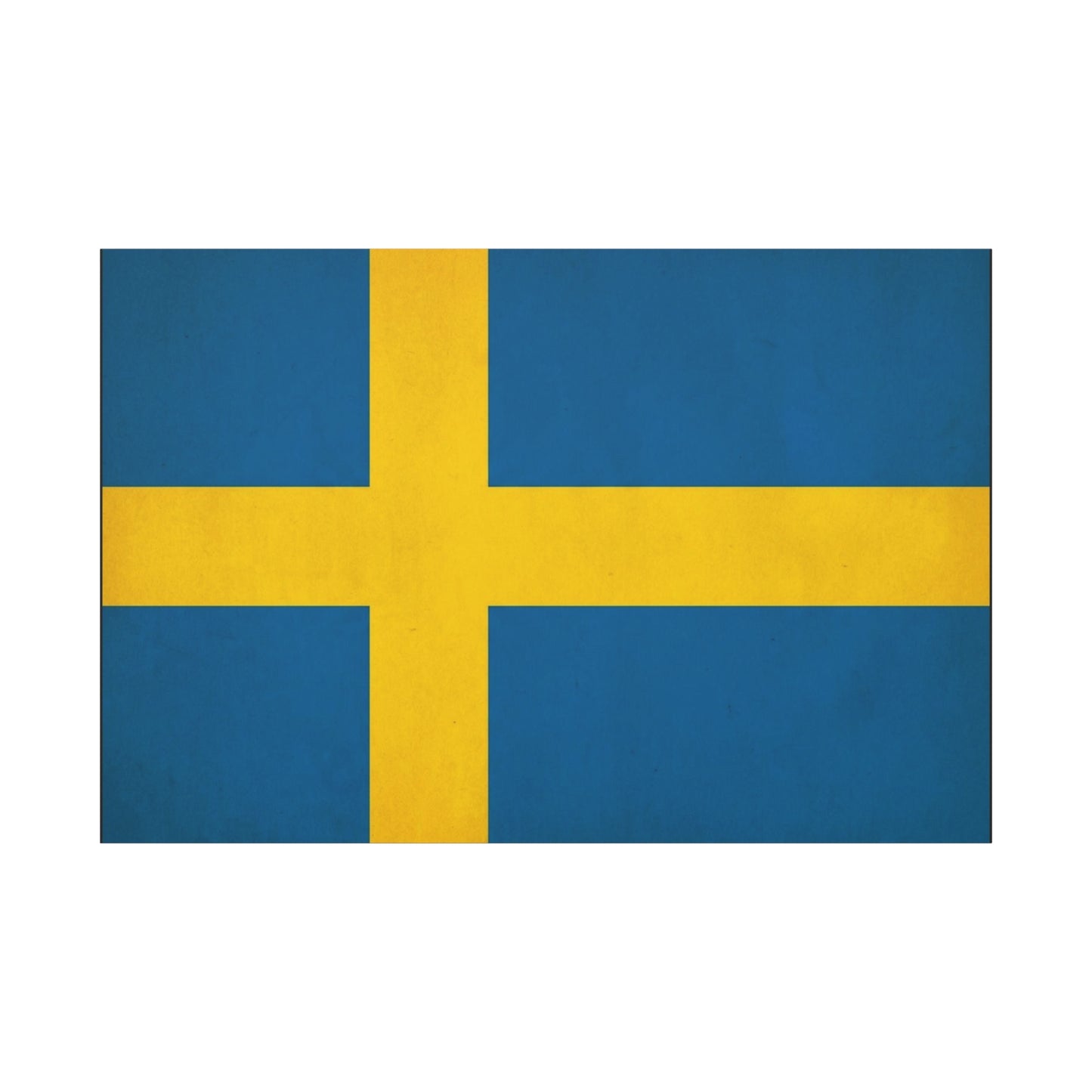 Sweden Flag Canvas Wall Art - Swedish National Flag Print, Blue Yellow Nordic Cross Decor - Minimalist Scandinavian Style - Living Room Wall Decor - Bedroom Home Decoration - Bedroom Home Decoration