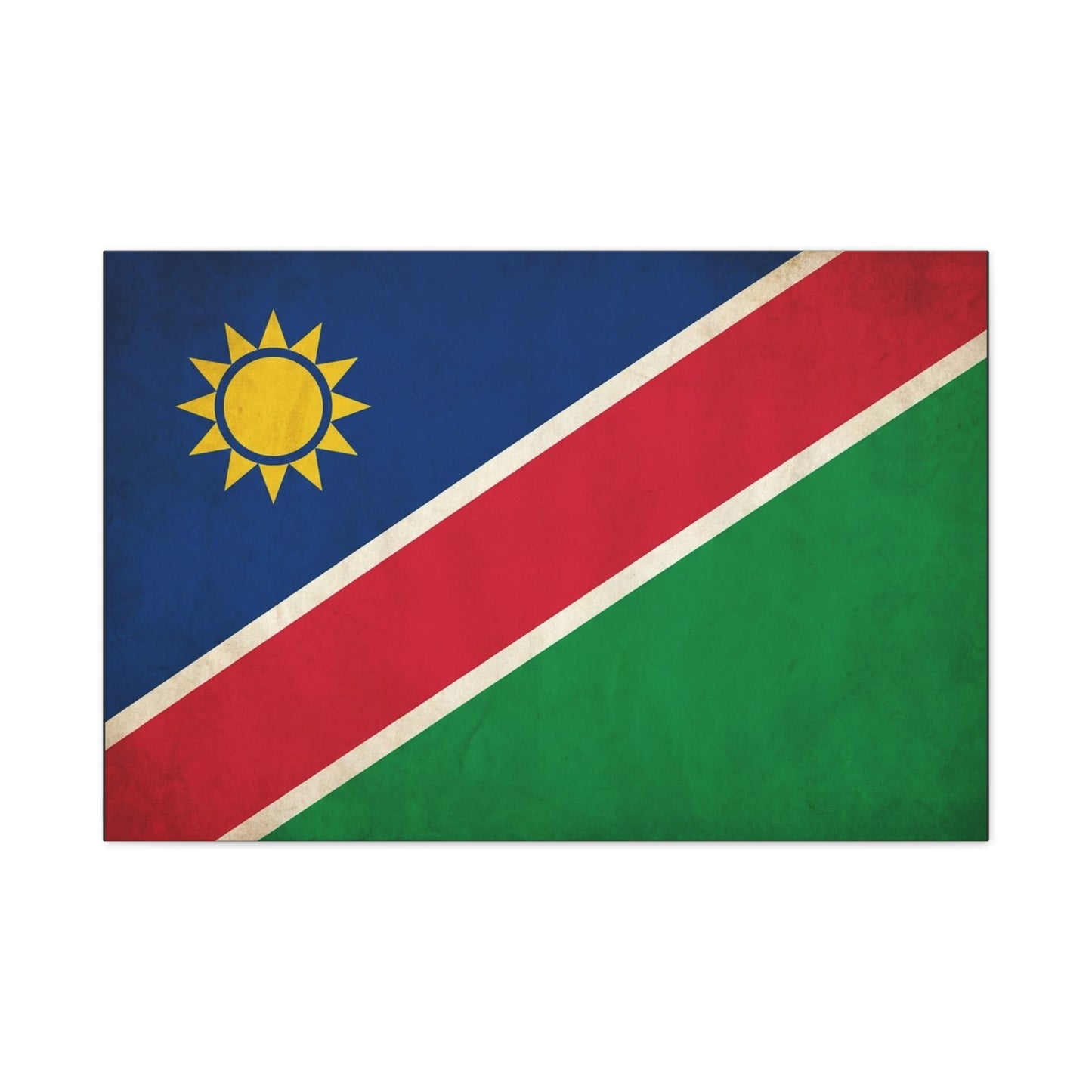 Namibia Flag Canvas Wall Art - Vintage National Pride Decor, Sun Emblem Tricolor Print - Traditional Patriotic Style - Living Room Wall Decor - Bedroom Home Decoration - Bedroom Home Decoration