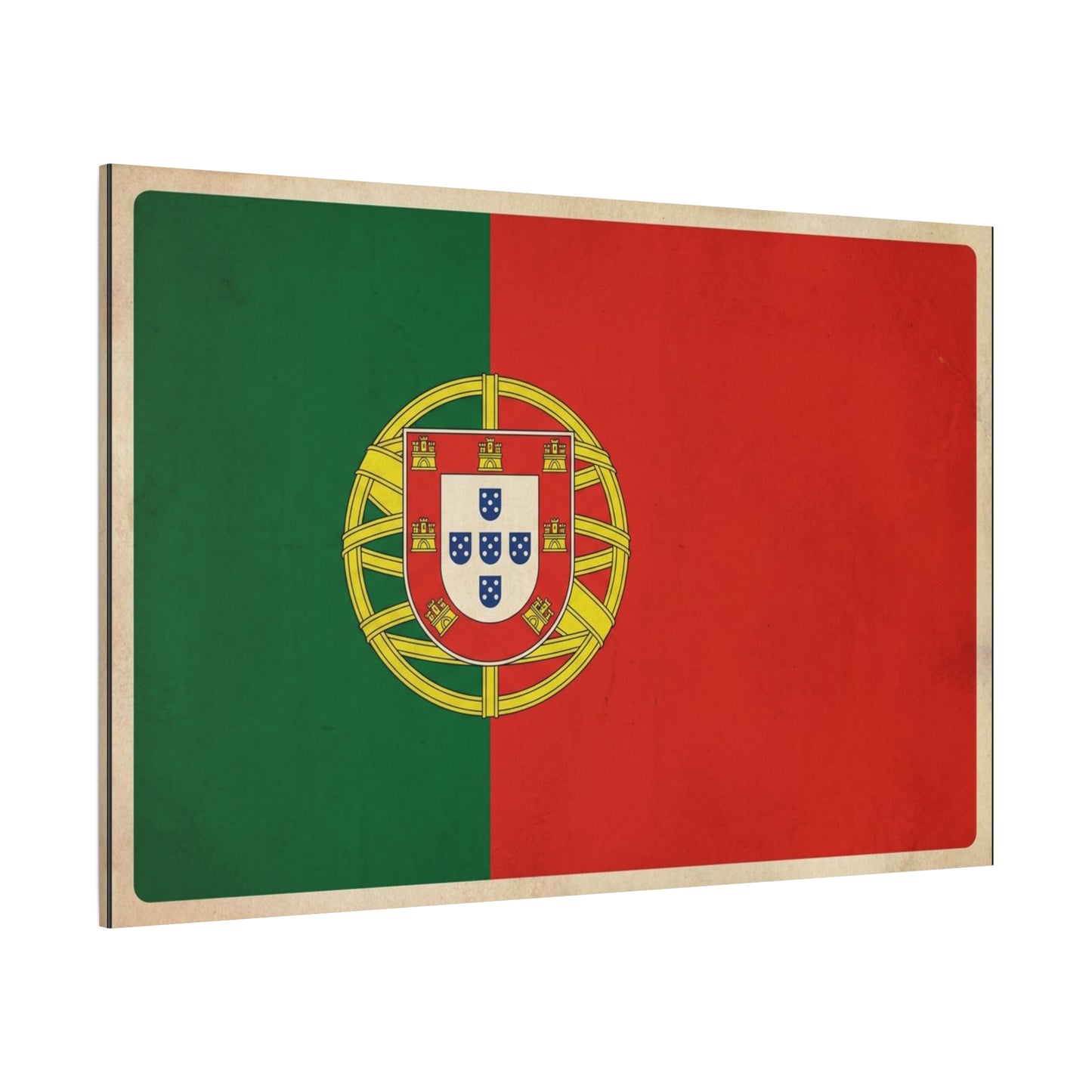 Portugal Flag Canvas Wall Art - Vintage Portuguese Flag Print, Heritage Decor - Matte Cotton Artwork - Traditional Style, Living Room Decoration - Living Room Wall Decor - Bedroom Home Decoration