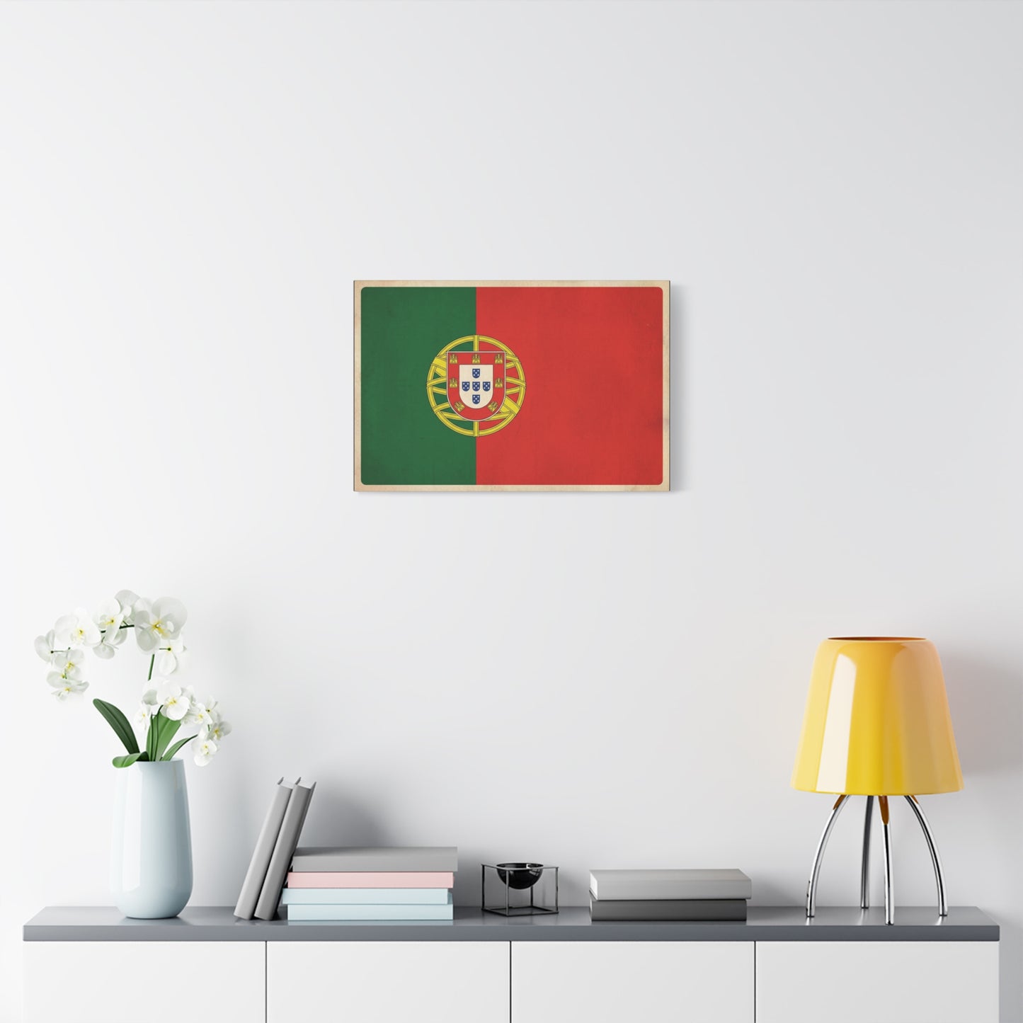 Portugal Flag Canvas Wall Art - Vintage Portuguese Flag Print, Heritage Decor - Matte Cotton Artwork - Traditional Style, Living Room Decoration - Living Room Wall Decor - Bedroom Home Decoration