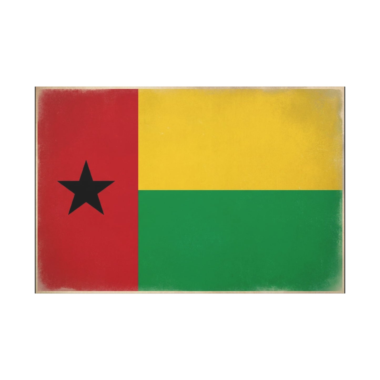 Guinea-Bissau Flag Canvas Wall Art - Vintage National Flag Print, Patriotic Heritage Decor - Matte Canvas Wall Hanging - Living Room Home Decoration - Bedroom Home Decoration - Modern Farmhouse Style