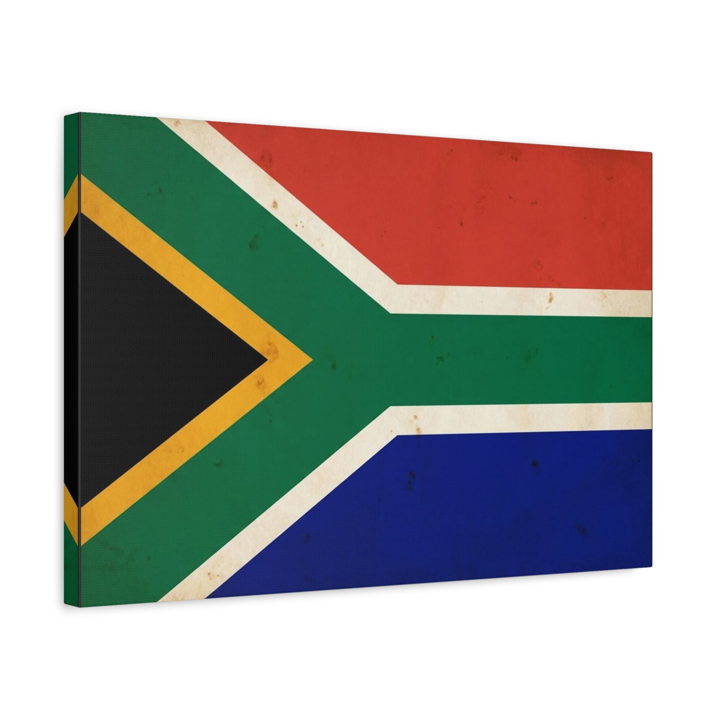 South Africa Flag Canvas Wall Art - Vintage National Pride Decor, Patriotic Country Print, Textured Cotton Artwork, Living Room Wall Decor, Office Display - Ready to Hang - Bedroom Home Decoration