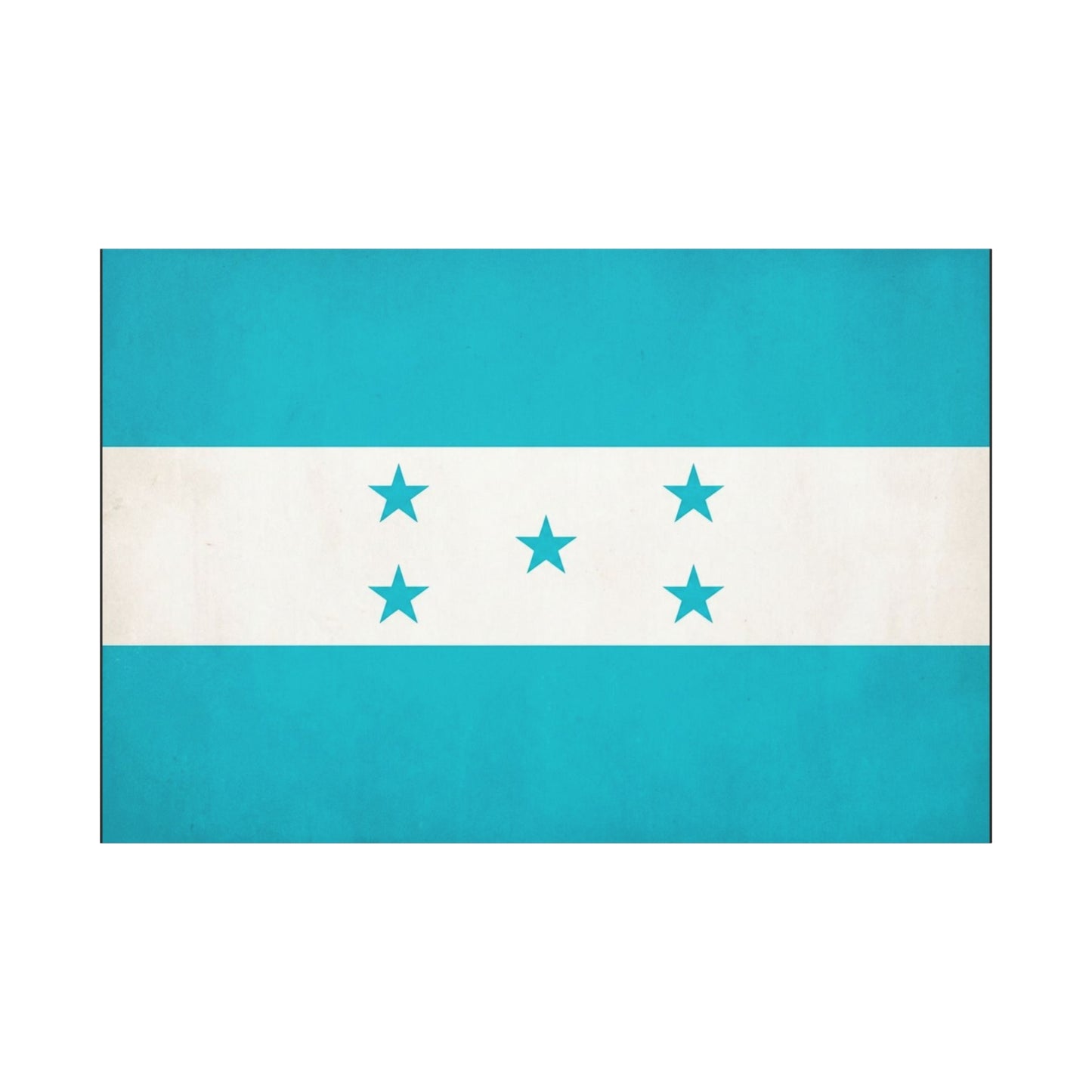 Honduras Flag Canvas Wall Art - Blue And White Five Star National Print - Minimalist Patriotic Decor - Cotton Canvas Style - Living Room Wall Decor, Office Art Accent - Bedroom Home Decoration