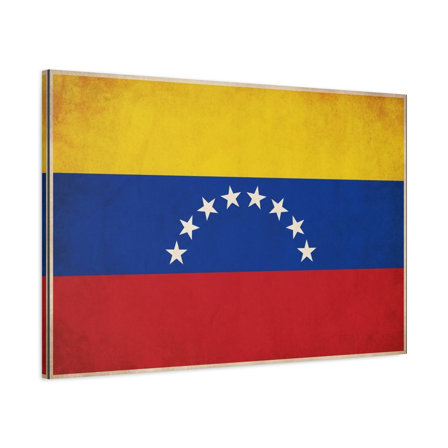 Venezuela Flag Canvas Wall Art - Vintage Venezuelan Pride Decor, Patriotic Country Banner Print - Textured Tricolor Design - Living Room Wall Decor, Office Art - Bedroom Home Decoration