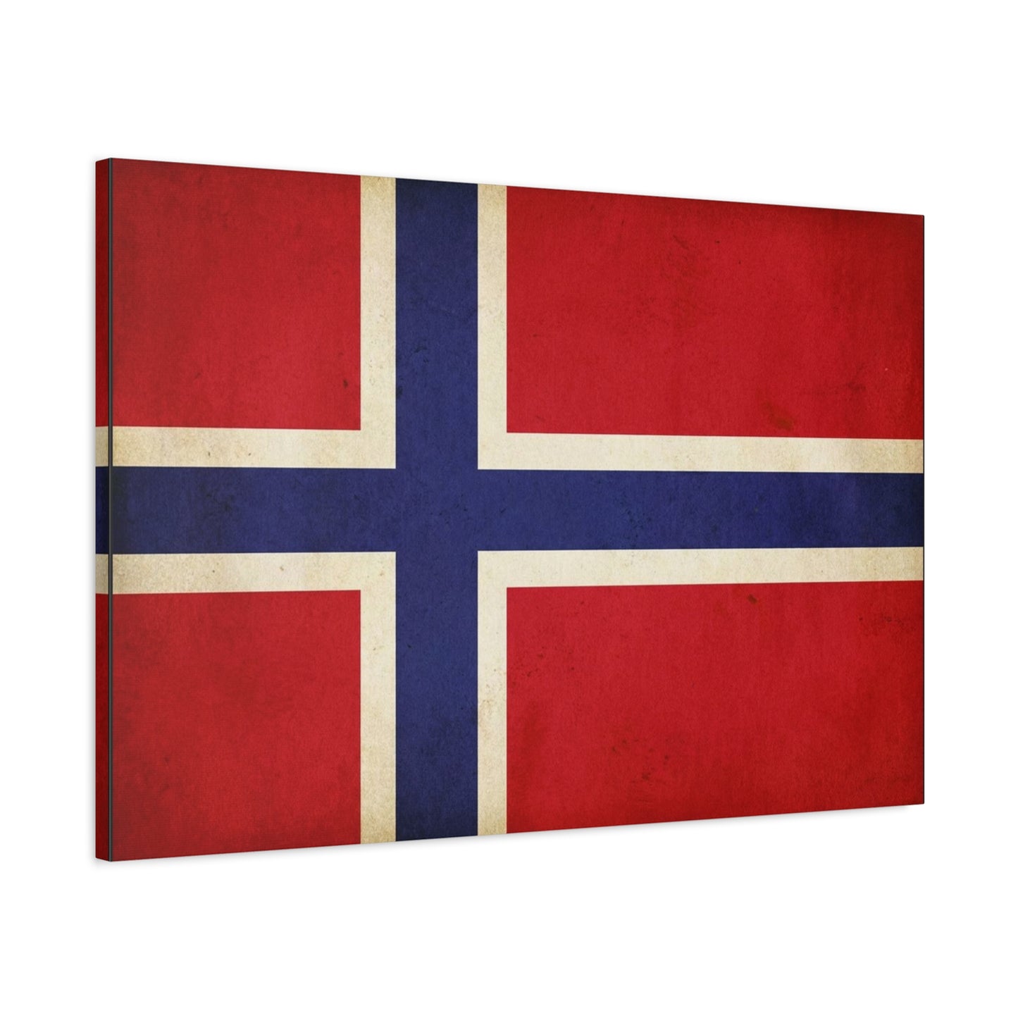 Iceland Flag Canvas Wall Art - Vintage Nordic Country Banner Print, Patriotic Red Blue White Design - Rustic Travel Style - Living Room Wall Decor, Bedroom Home Decoration - Bedroom Home Decoration