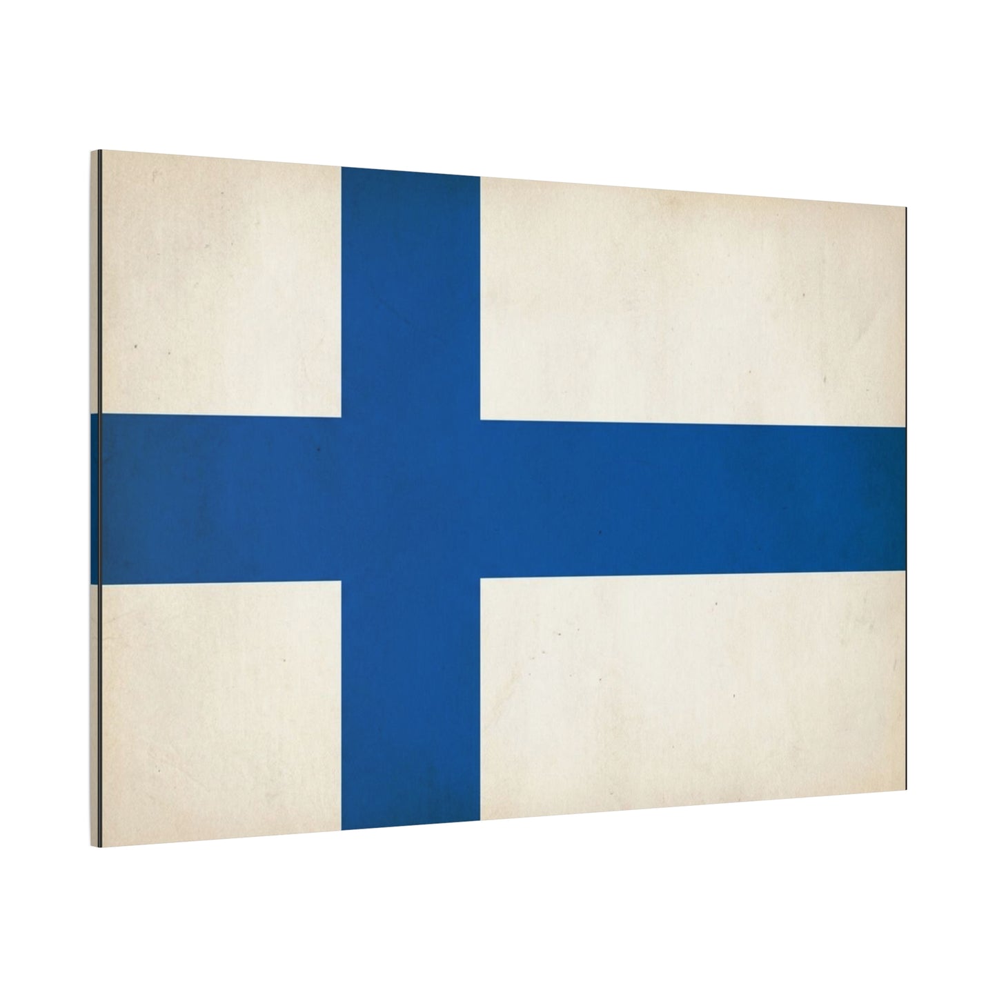 Finland Flag Canvas Wall Art - Blue Nordic Cross Finnish Country Print - Vintage Minimalist Patriotic Decor - Living Room Wall Decor, Bedroom Home Decoration, Office Art - Bedroom Home Decoration