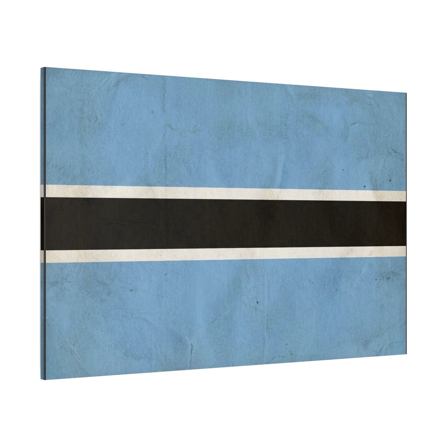 Botswana Flag Canvas Wall Art - Blue Black White Stripe National Print - Minimalist Patriotic Decor, Contemporary Wall Hanging, Living Room Home Decoration - Bedroom Home Decoration - Ready to Hang