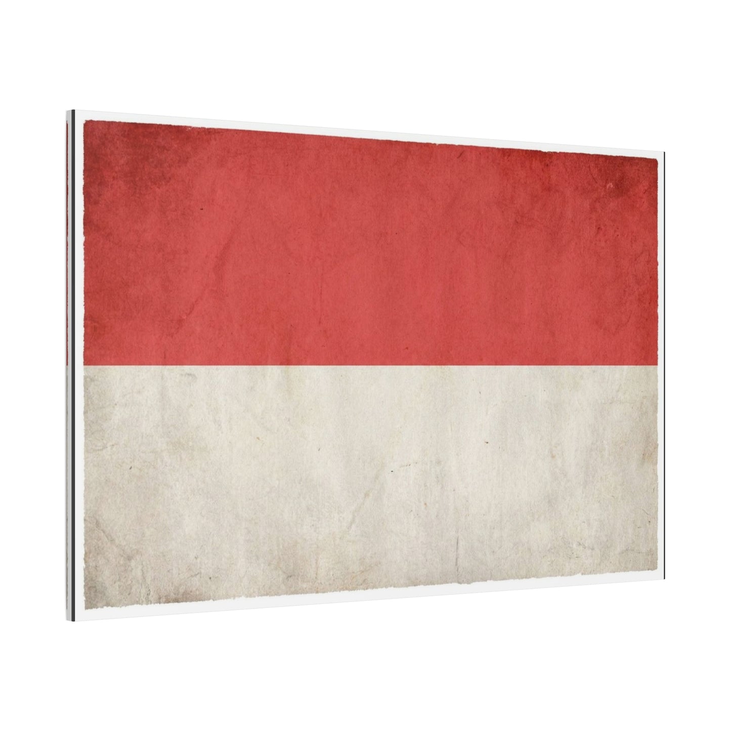 Indonesia Flag Canvas Wall Art - Vintage Red And White Banner Print, Minimalist Patriotic Decor - Matte Cotton Artwork - Living Room Wall Decor, Office Art, Dorm Accent - Bedroom Home Decoration