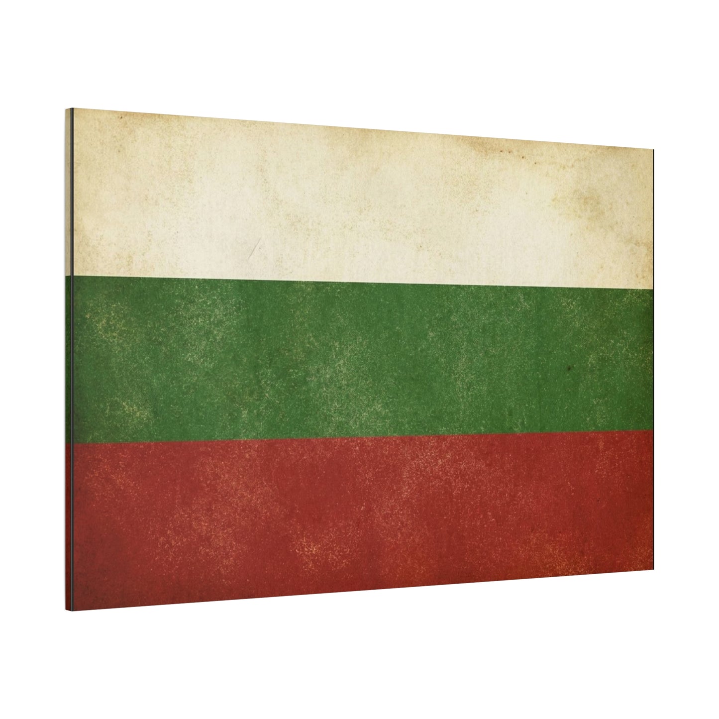 Bulgaria Flag Canvas Wall Art - Vintage Bulgarian Flag Print, Patriotic Tricolor Wall Decor - Distressed Cotton Canvas - Rustic Minimalist Style For Living Room, Office, Dorm - Bedroom Home Decoration