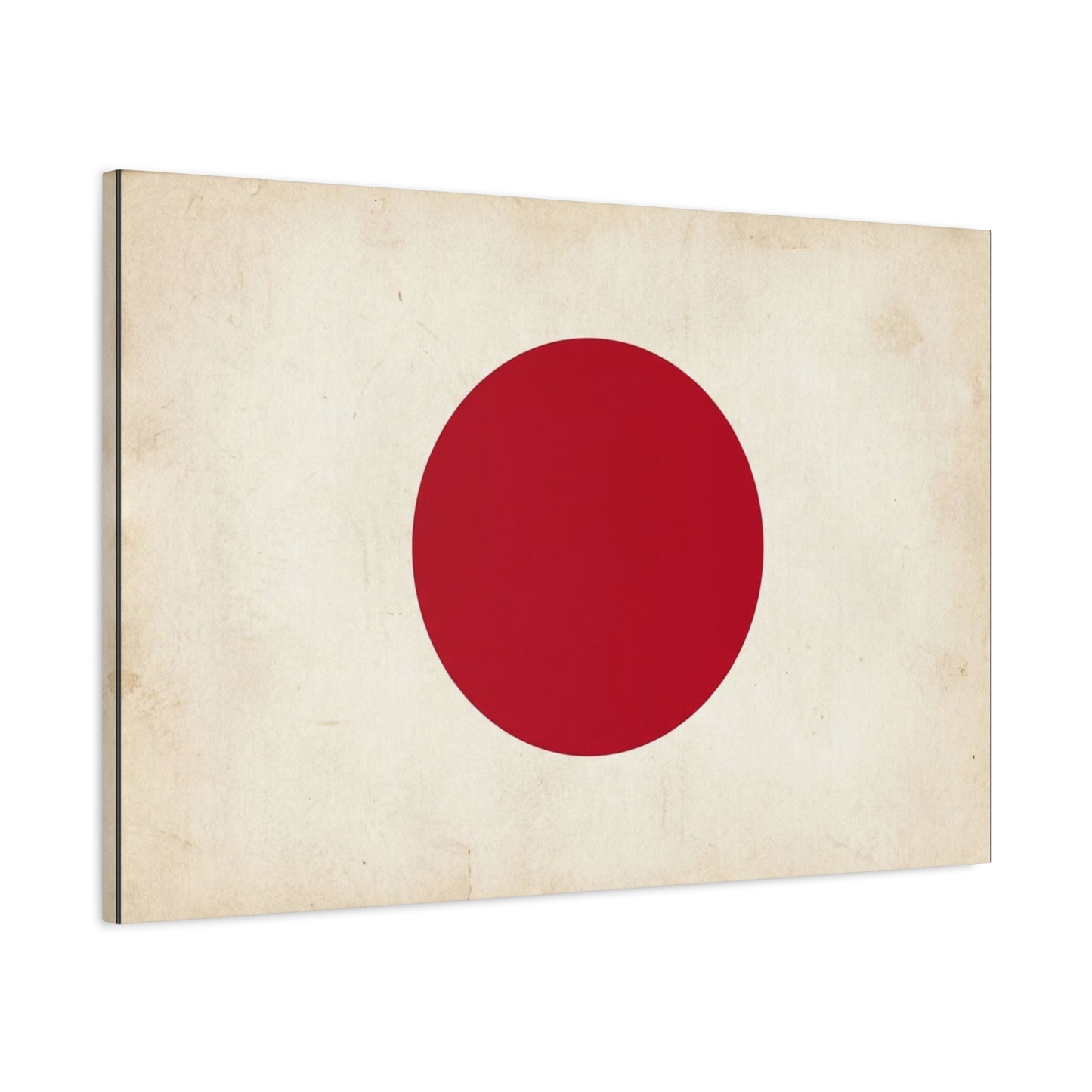 Japan Flag Canvas Wall Art - Minimalist Red Sun Graphic Print, Vintage Neutral Background - Matte Cotton Artwork - Modern Living Room Wall Decor, Office Art, Dorm Accent - Bedroom Home Decoration