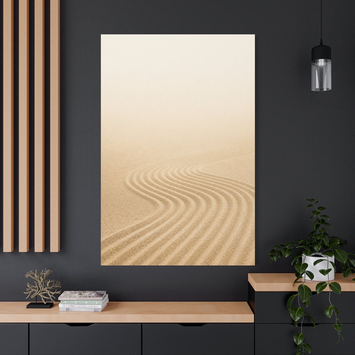 Minimalist Desert Sand Dune Canvas Wall Art - Neutral Landscape Print, Contemporary Zen Decor, Matte Cotton Artwork For Bedroom, Living Room, Meditation Space, Modern Home Accent - Office Wall Art