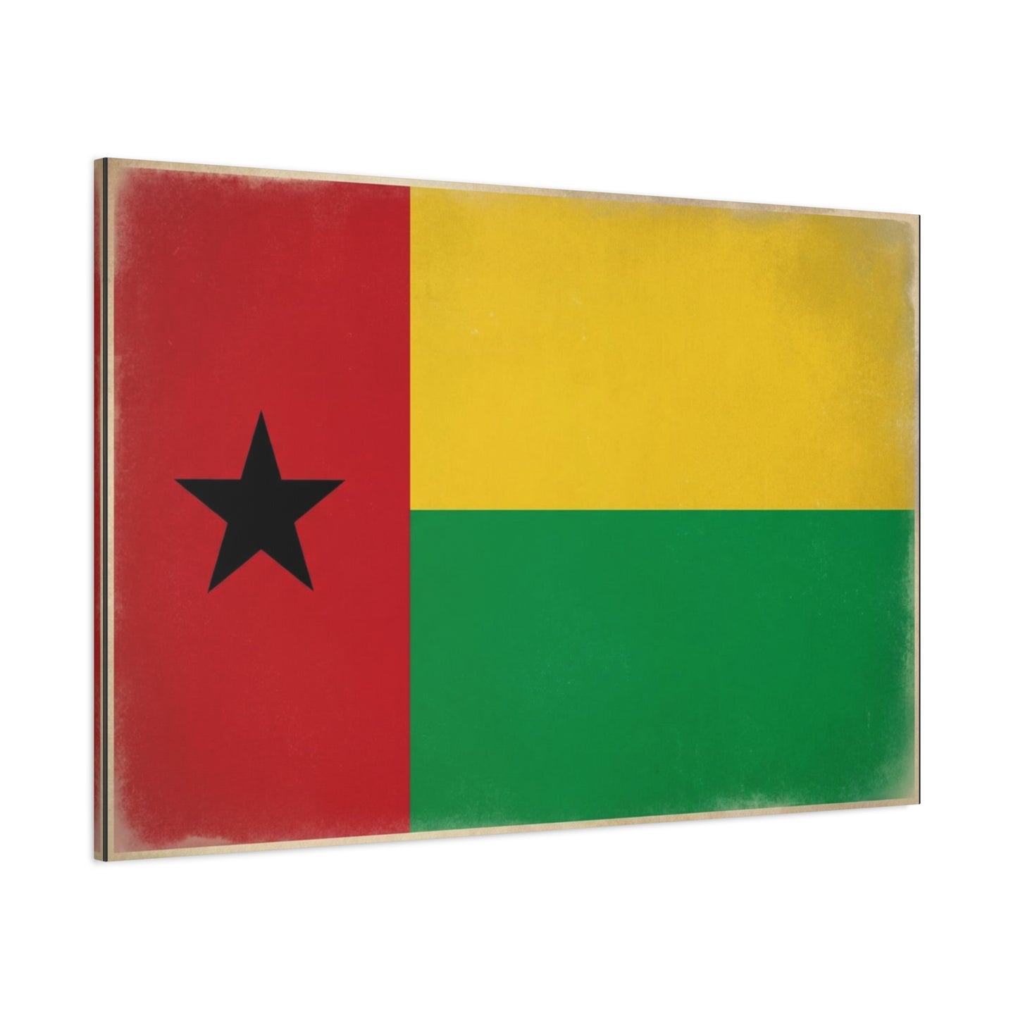Guinea-Bissau Flag Canvas Wall Art - Vintage National Flag Print, Patriotic Heritage Decor - Matte Canvas Wall Hanging - Living Room Home Decoration - Bedroom Home Decoration - Modern Farmhouse Style