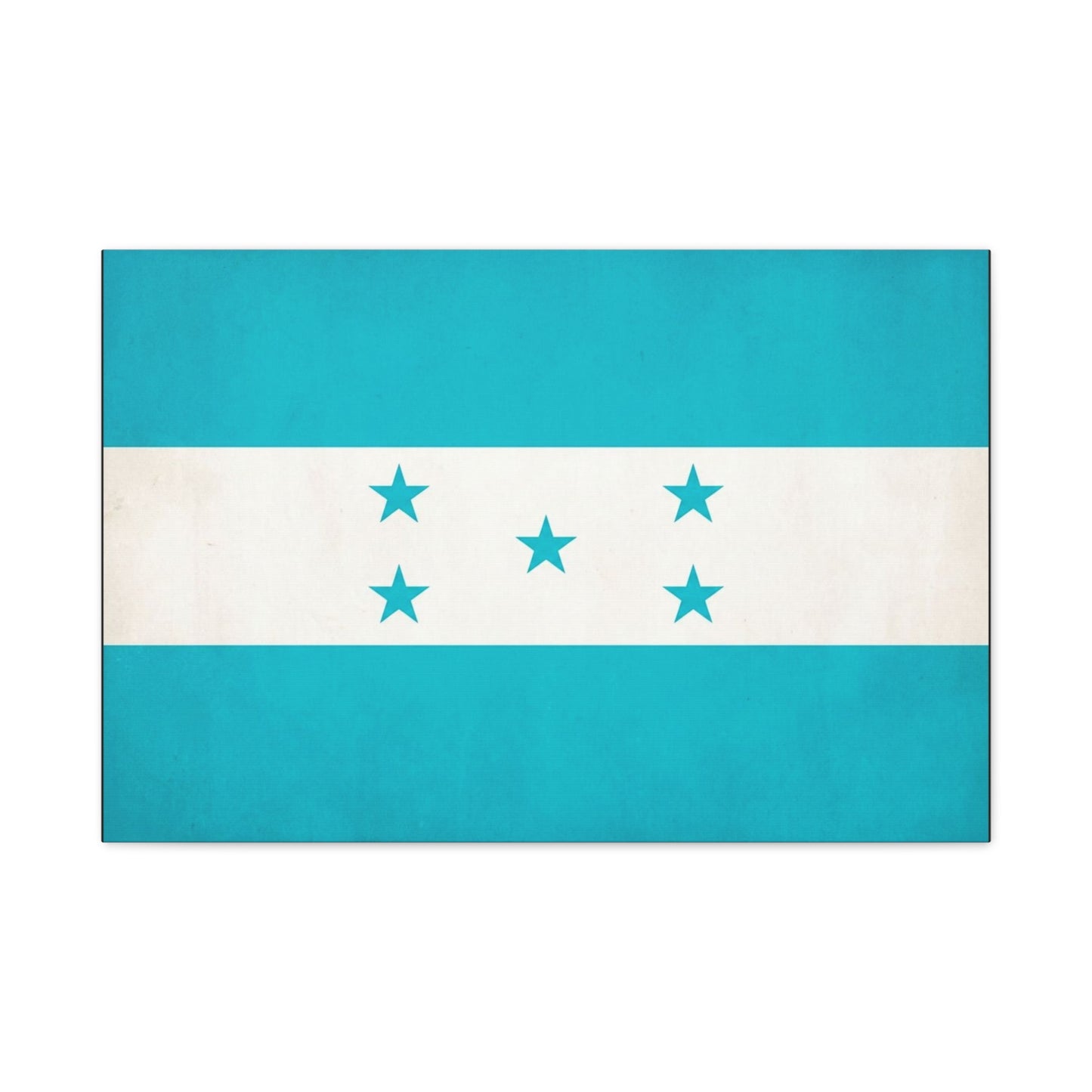 Honduras Flag Canvas Wall Art - Blue And White Five Star National Print - Minimalist Patriotic Decor - Cotton Canvas Style - Living Room Wall Decor, Office Art Accent - Bedroom Home Decoration