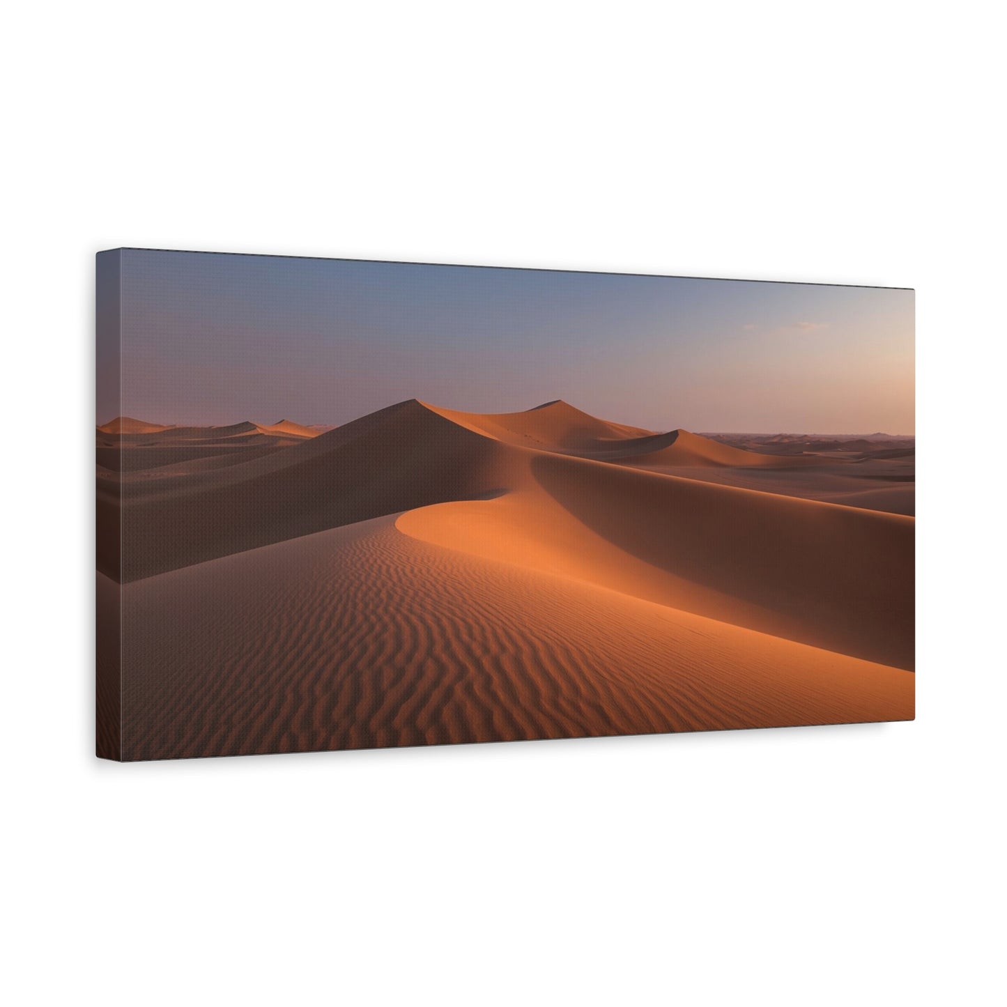 Desert Sand Dunes Canvas Wall Art - Golden Sunset Landscape Art Print - Serene Matte Cotton Decor - Living Room Wall Decor, Bedroom Home Decoration, Office Art - Bedroom Home Decoration