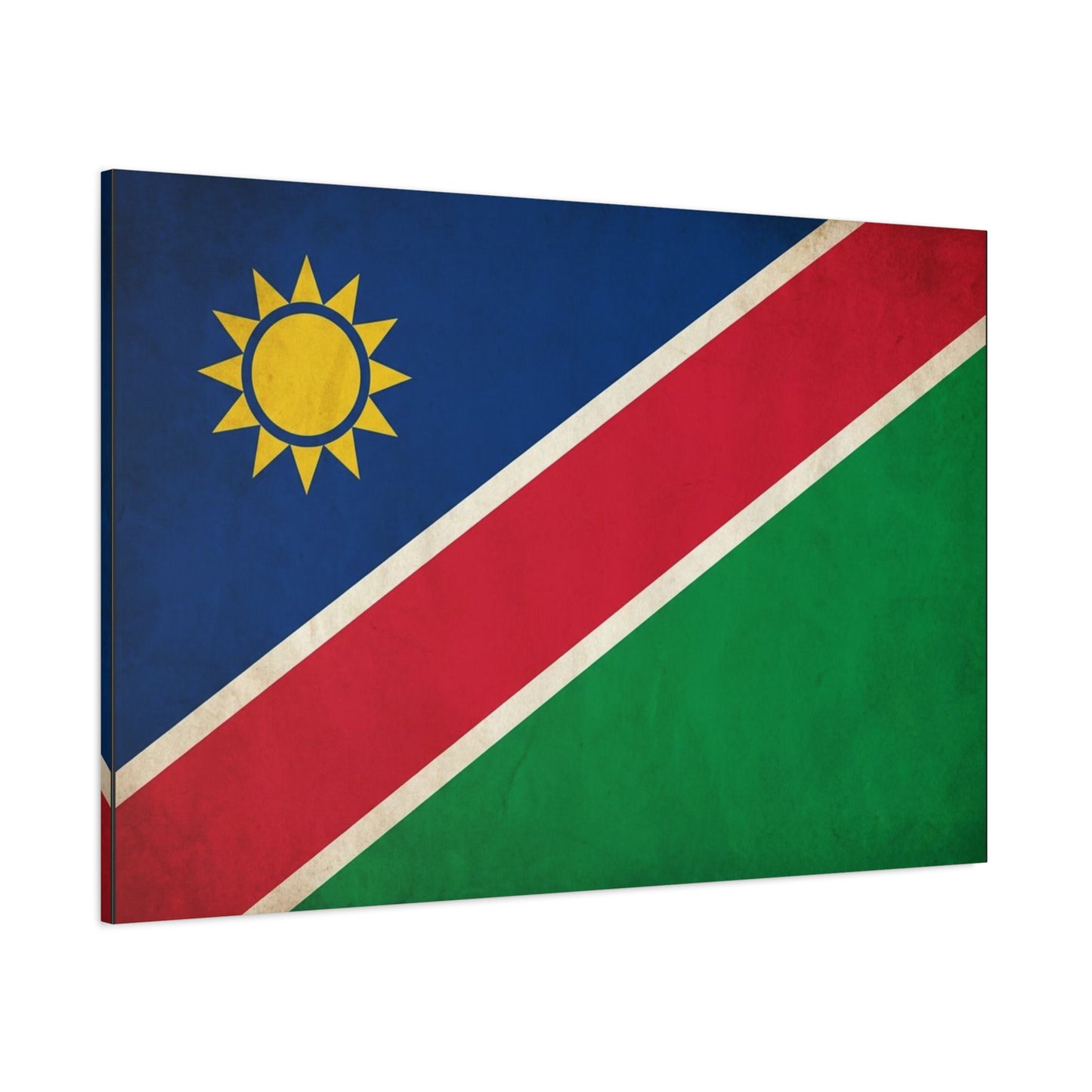 Namibia Flag Canvas Wall Art - Vintage National Pride Decor, Sun Emblem Tricolor Print - Traditional Patriotic Style - Living Room Wall Decor - Bedroom Home Decoration - Bedroom Home Decoration