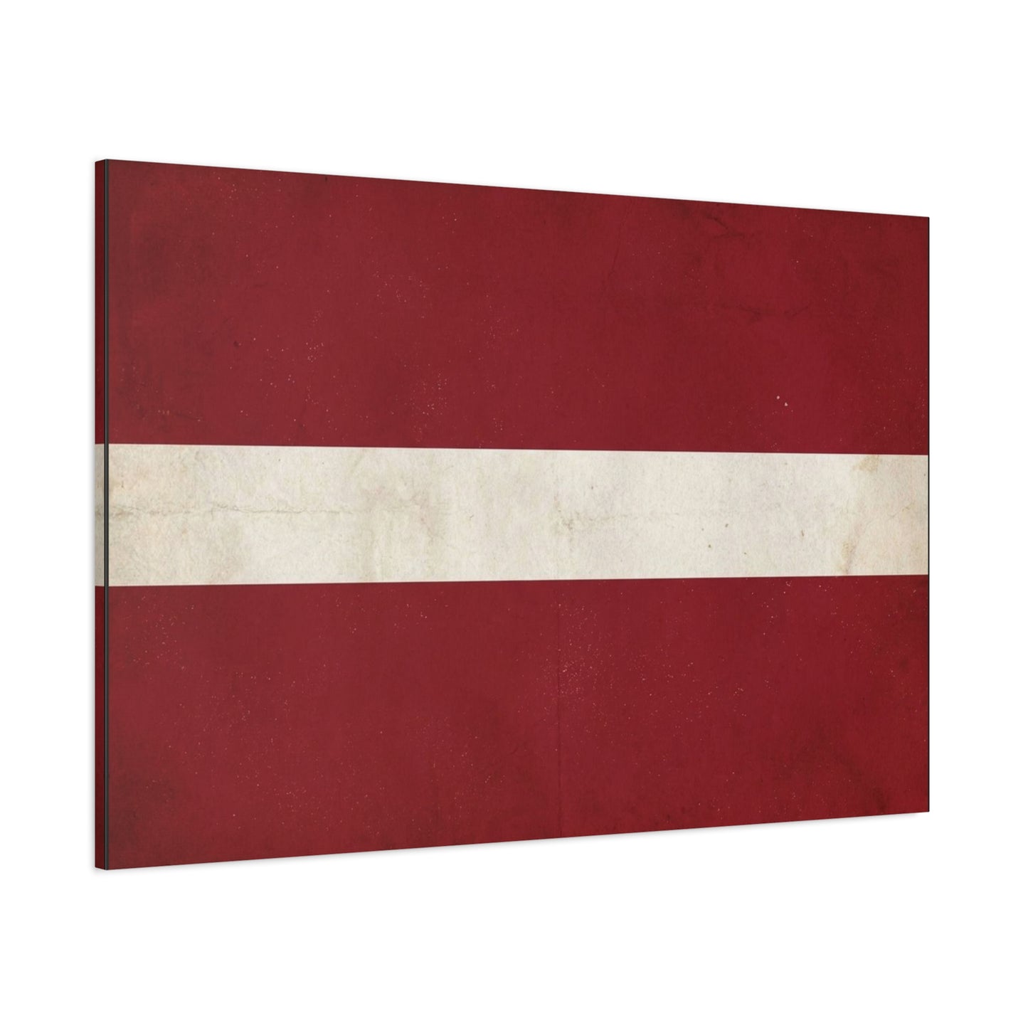 Latvia Flag Canvas Wall Art - Vintage Red White Horizontal Stripe Print, Distressed Patriotic Artwork - Minimalist Traditional Style - Living Room Wall Decor Bedroom Home Decoration - Ready to Hang