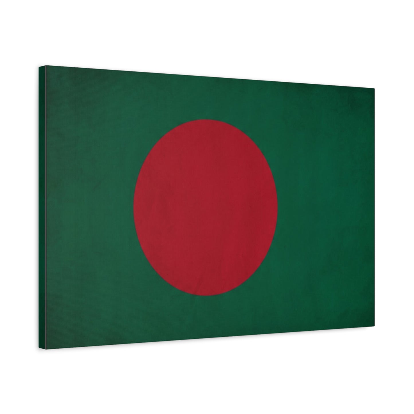 Bangladesh Flag Canvas Wall Art - Red Circle On Green National Flag Print - Minimalist Patriotic Decor - Living Room Wall Decor, Bedroom Home Decoration, Office Art - Bedroom Home Decoration