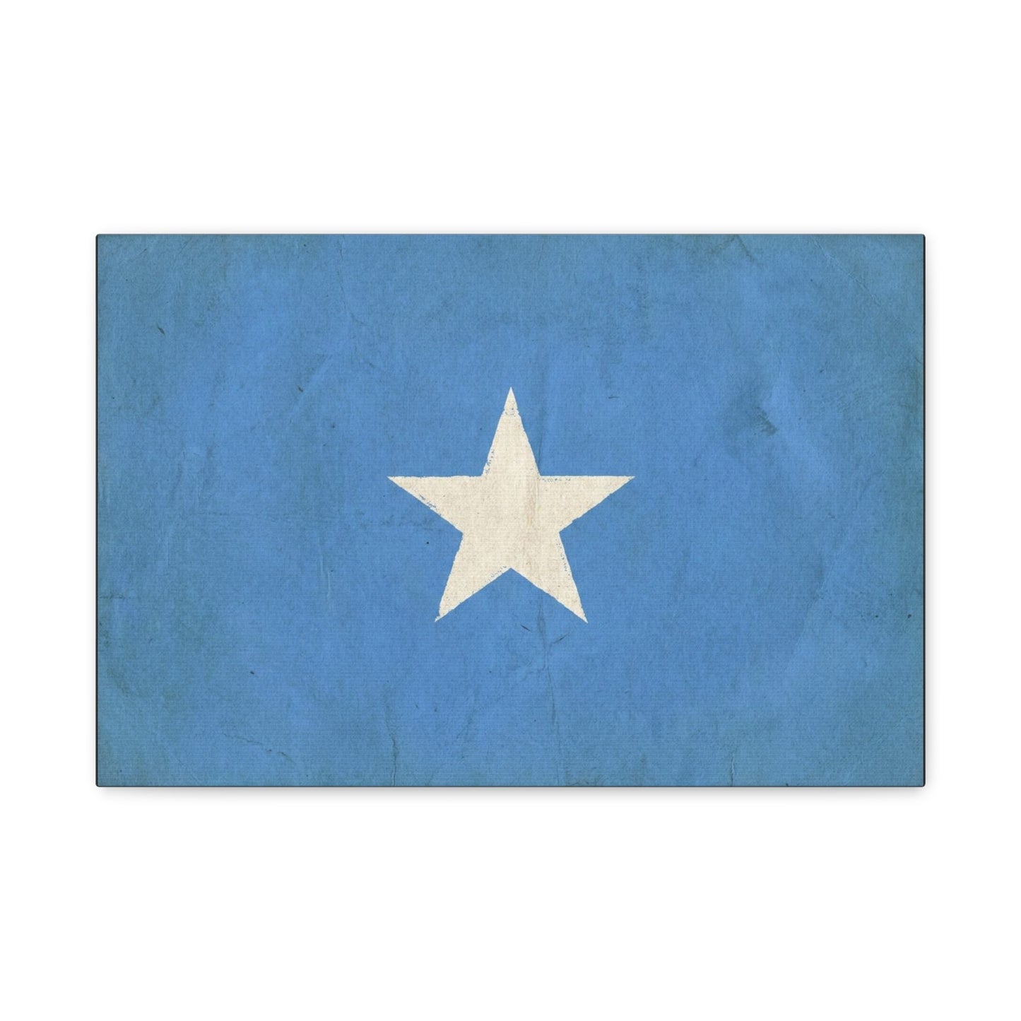 Somalia Flag Canvas Wall Art - Blue White Star Country Print, Vintage Minimalist Decor - Patriotic Artwork For Living Room, Office Wall Decor, Bedroom Home Decoration - Bedroom Home Decoration