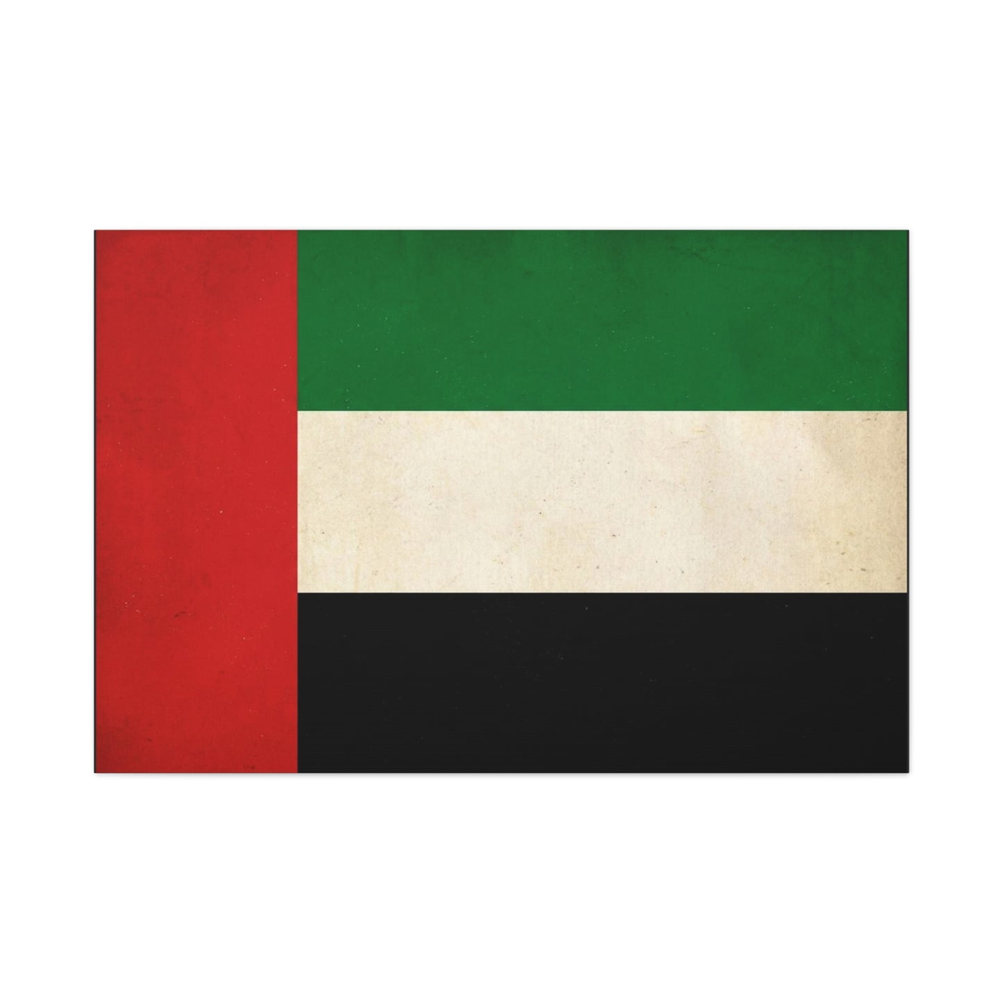United Arab Emirates Flag Canvas Wall Art - Vintage National Pride Decor, Distressed UAE Banner Print - Patriotic Minimalist Style - Living Room Wall Decor, Office Accent - Bedroom Home Decoration
