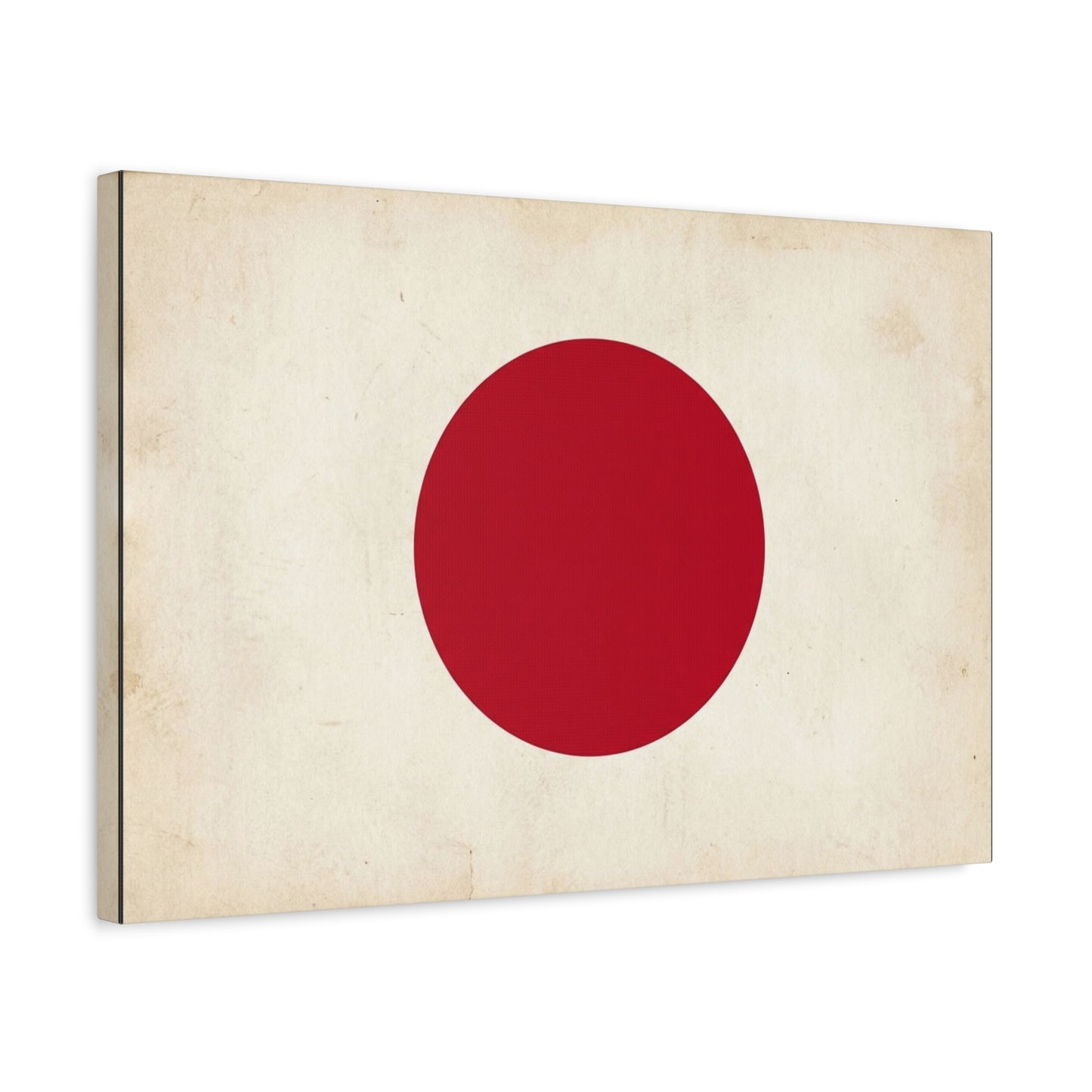 Japan Flag Canvas Wall Art - Minimalist Red Sun Graphic Print, Vintage Neutral Background - Matte Cotton Artwork - Modern Living Room Wall Decor, Office Art, Dorm Accent - Bedroom Home Decoration