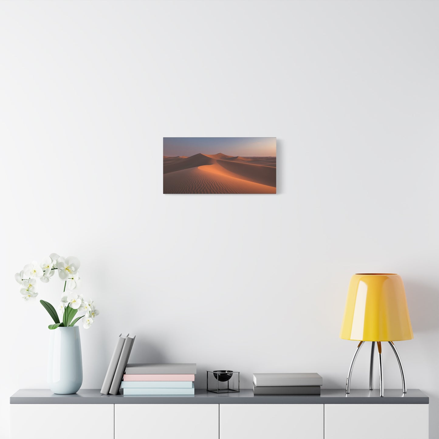 Desert Sand Dunes Canvas Wall Art - Golden Sunset Landscape Art Print - Serene Matte Cotton Decor - Living Room Wall Decor, Bedroom Home Decoration, Office Art - Bedroom Home Decoration