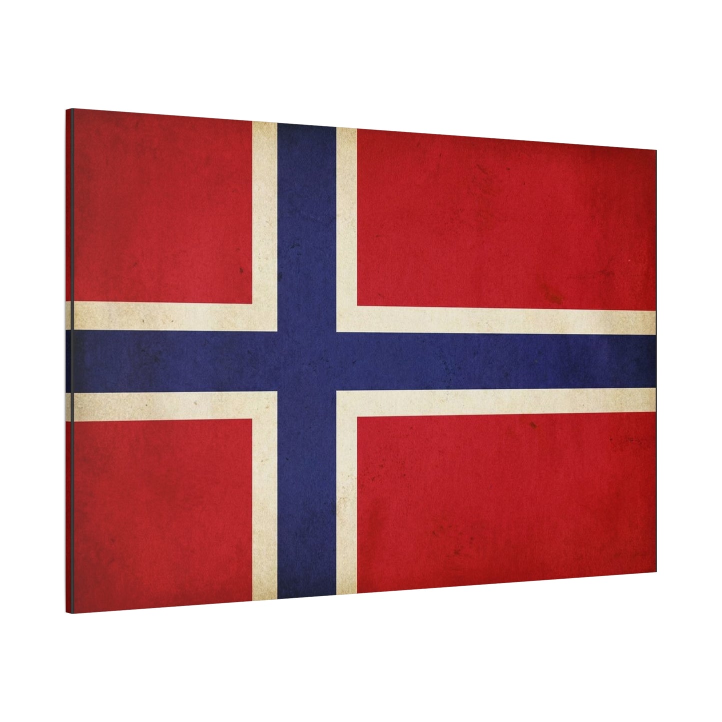 Iceland Flag Canvas Wall Art - Vintage Nordic Country Banner Print, Patriotic Red Blue White Design - Rustic Travel Style - Living Room Wall Decor, Bedroom Home Decoration - Bedroom Home Decoration