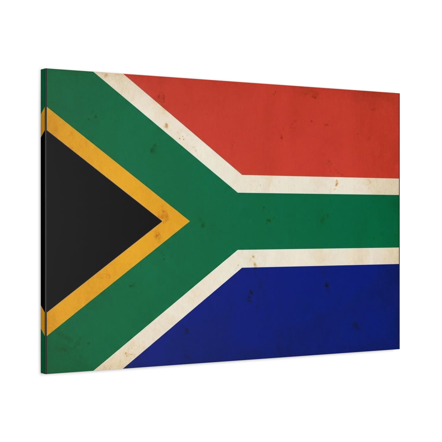 South Africa Flag Canvas Wall Art - Vintage National Pride Decor, Patriotic Country Print, Textured Cotton Artwork, Living Room Wall Decor, Office Display - Ready to Hang - Bedroom Home Decoration