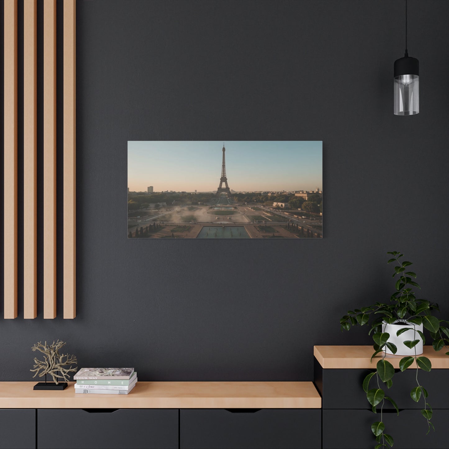 Eiffel Tower Canvas Wall Art Paris Cityscape Print - Soft Sunrise Art Print, Matte Finish Canvas Print - Contemporary Travel Wall Decor, Living Room Home Accent, Office Art - Bedroom Home Decoration