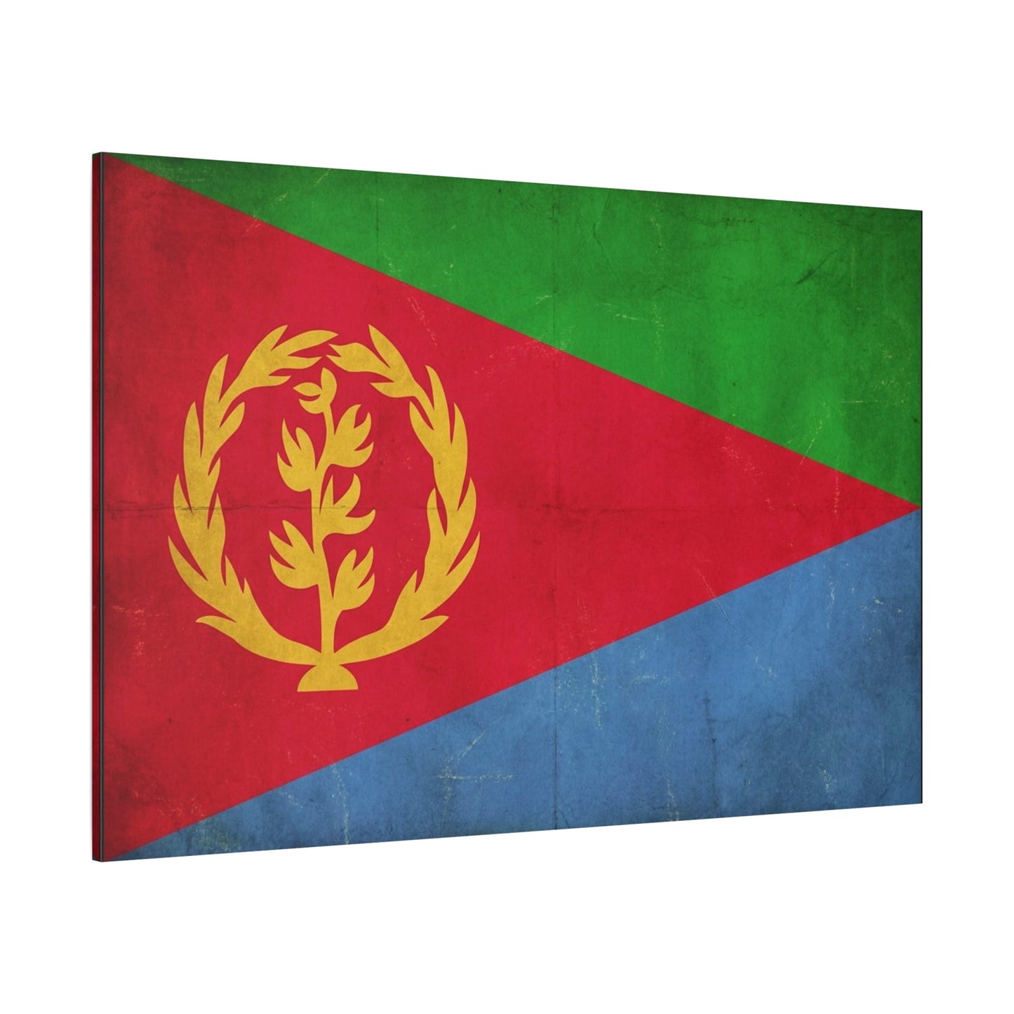 Eritrea Flag Canvas Wall Art - Vintage Eritrean National Flag Print, Distressed Patriotic Country Decor - Colorful Typography Style - Living Room Wall Decor - Ready to Hang - Bedroom Home Decoration