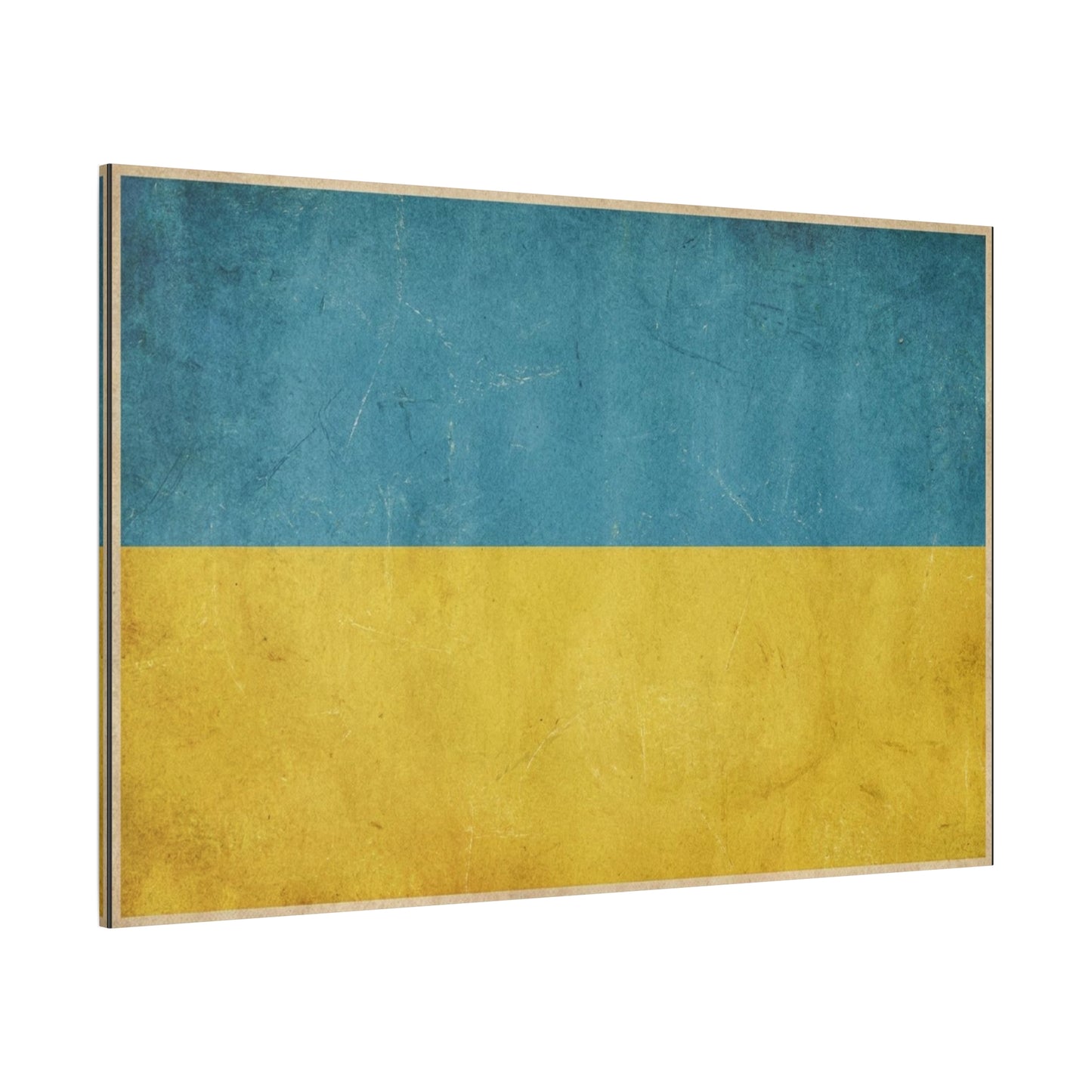 Ukraine Flag Canvas Wall Art - Blue And Yellow Distressed Country Print - Vintage Patriotic Decor, Matte Canvas Print - Living Room Wall Decor, Office Art - Bedroom Home Decoration - Ready to Hang