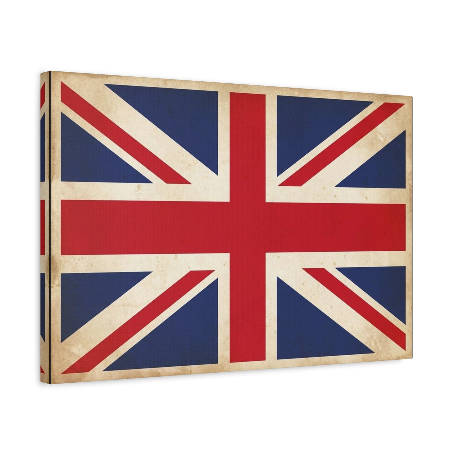 Vintage Union Jack Canvas Wall Art - Distressed British Flag Print, Retro Patriotic Decor - Matte Cotton Canvas - Traditional Style, Living Room Home Decoration, Office Accent - Living Room Wall Decor