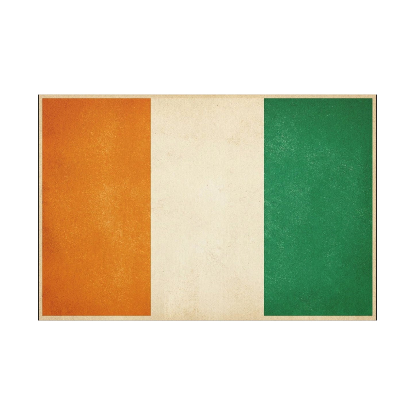 Irish Flag Canvas Wall Art - Vintage Tricolor Ireland Print, Green White Orange Decor - Minimalist Patriotic Artwork - Living Room Wall Decor, Bedroom Home Decoration - Bedroom Home Decoration