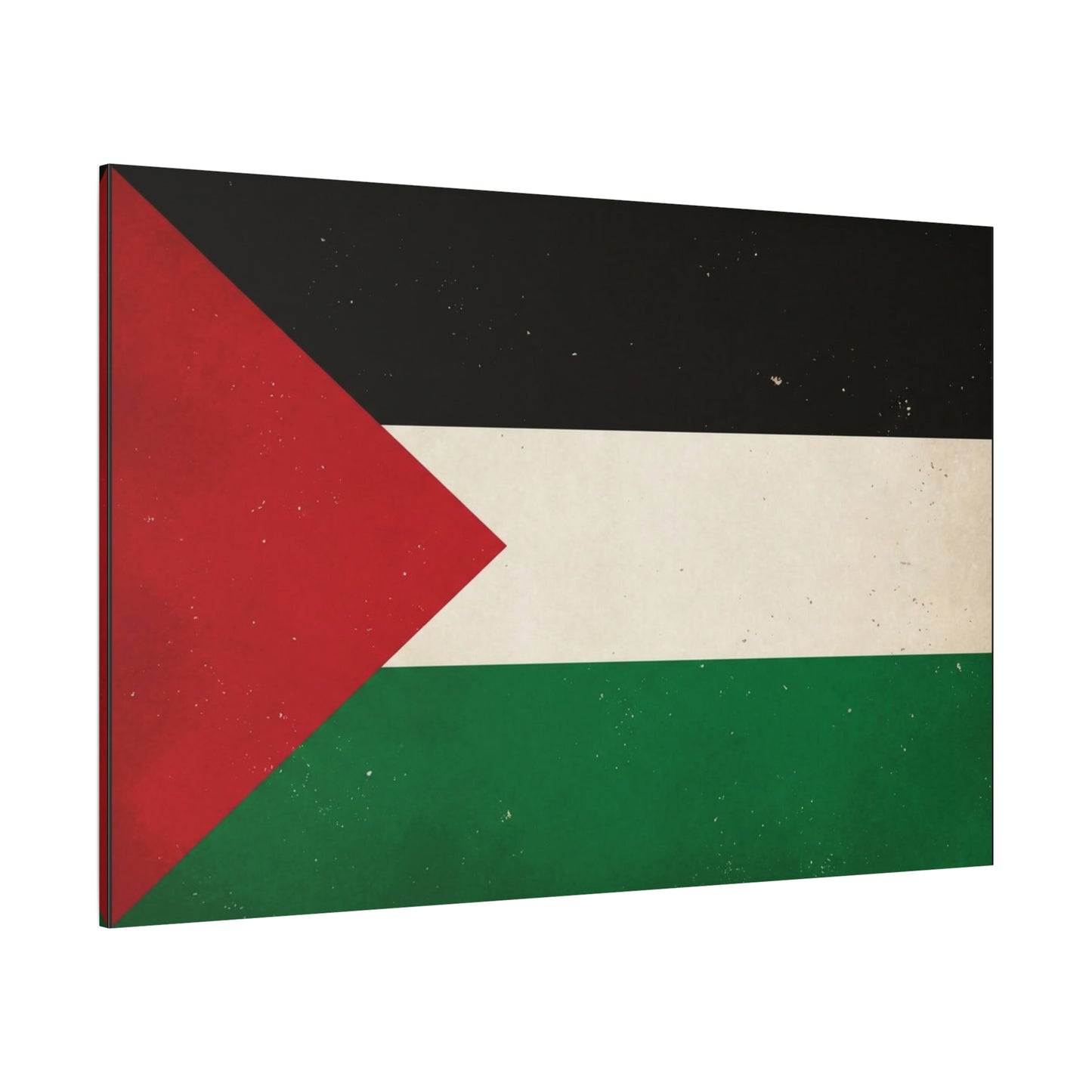 Palestine Flag Canvas Wall Art - Vintage Palestinian Flag Print, Patriotic Red Black White Green Design - Minimalist Cultural Decor - Living Room Bedroom Office Wall Decor - Bedroom Home Decoration