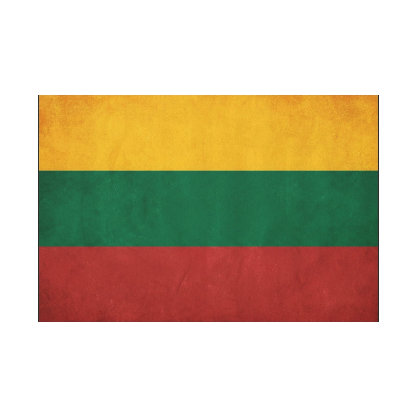 Lithuania Flag Canvas Wall Art - Vintage Tricolor National Print, Textured Cotton Decor - Traditional Patriotic Style - Living Room Wall Decor, Bedroom Home Decoration - Bedroom Home Decoration