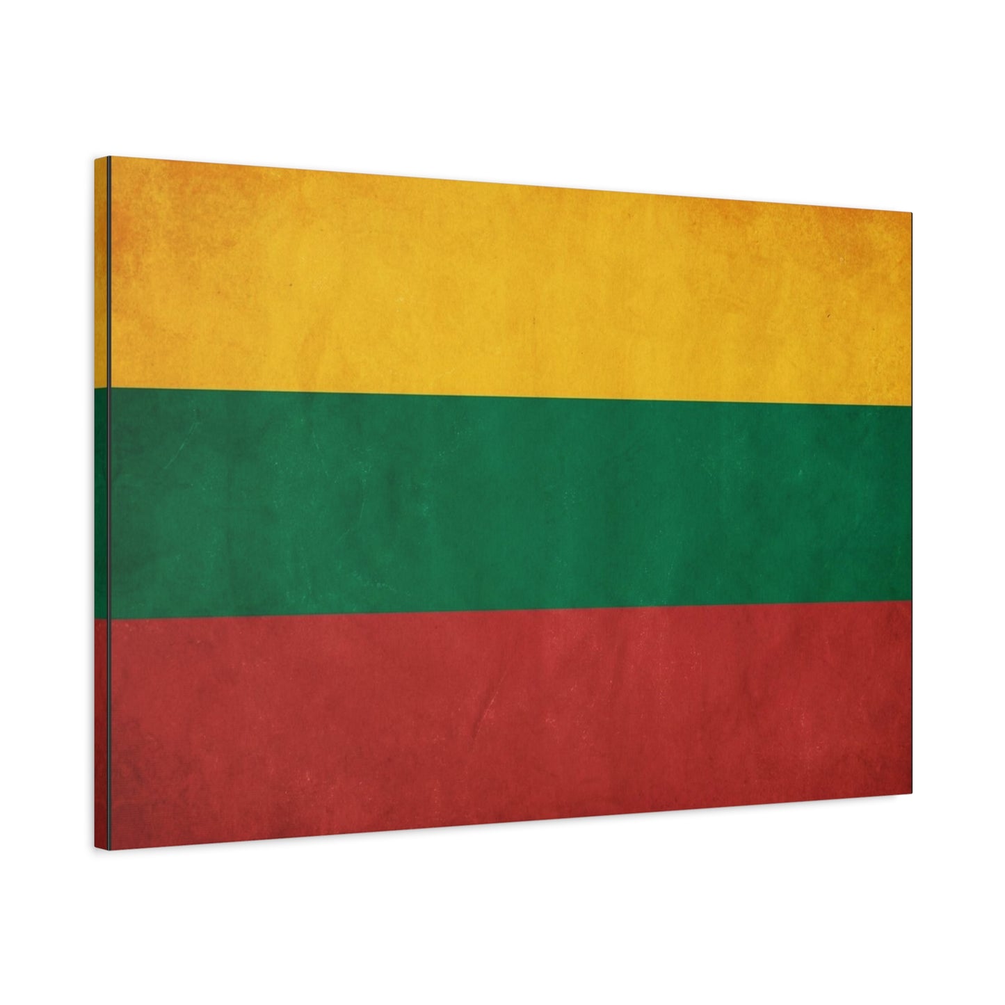 Lithuania Flag Canvas Wall Art - Vintage Tricolor National Print, Textured Cotton Decor - Traditional Patriotic Style - Living Room Wall Decor, Bedroom Home Decoration - Bedroom Home Decoration
