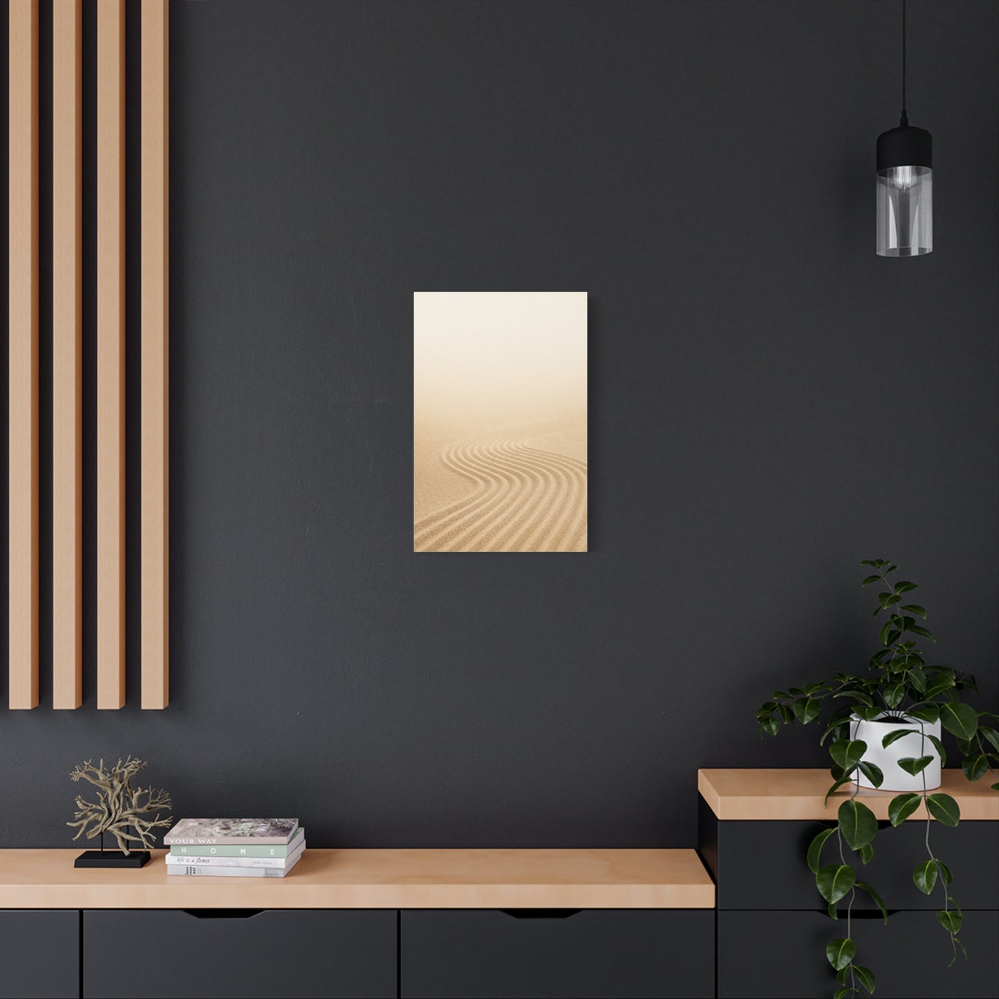 Minimalist Desert Sand Dune Canvas Wall Art - Neutral Landscape Print, Contemporary Zen Decor, Matte Cotton Artwork For Bedroom, Living Room, Meditation Space, Modern Home Accent - Office Wall Art
