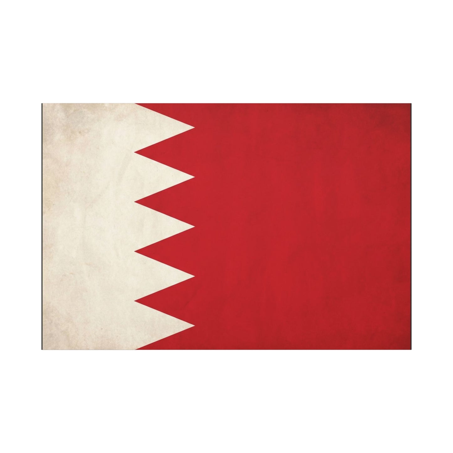Bahrain Flag Canvas Wall Art - Vintage Red And White National Print - Minimalist Patriotic Decor - Cotton Canvas Wall Hanging - Living Room Home Decoration - Modern Farmhouse Style - Ready to Hang