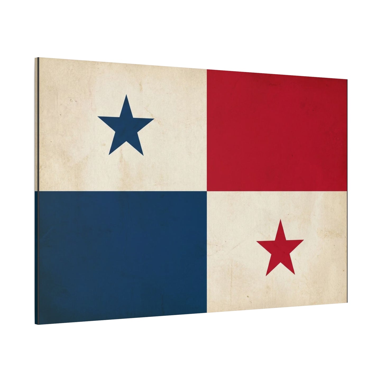 Panama Flag Canvas Wall Art - Vintage Republic Banner Print, Patriotic Red White Blue Star Design - Traditional Style Wall Decor - Living Room Home Decoration, Office Accent - Bedroom Home Decoration