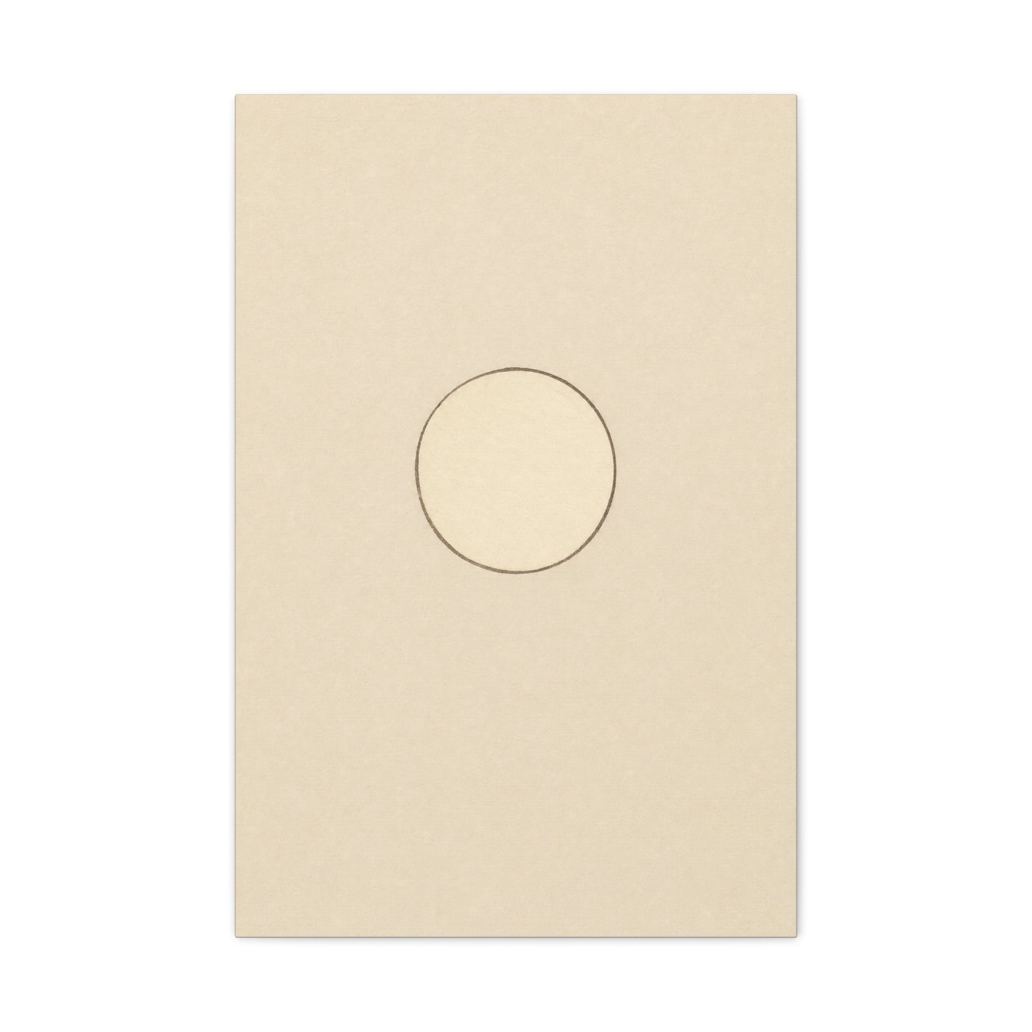 Minimalist Circle Canvas Wall Art - Neutral Geometric Line Print, Contemporary Beige Abstract Decor - Modern Bedroom Home Decoration, Living Room Wall Decor, Office Accent - Bedroom Home Decoration