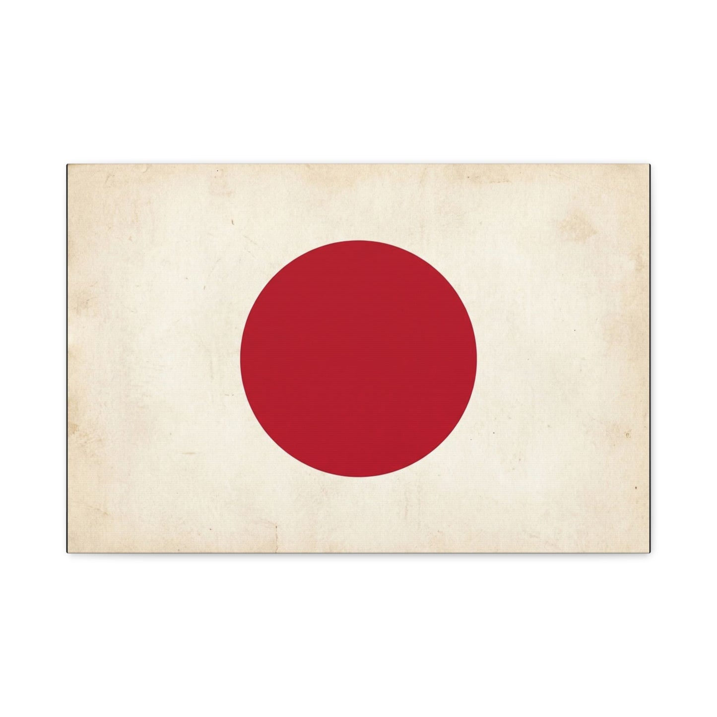Japan Flag Canvas Wall Art - Minimalist Red Sun Graphic Print, Vintage Neutral Background - Matte Cotton Artwork - Modern Living Room Wall Decor, Office Art, Dorm Accent - Bedroom Home Decoration