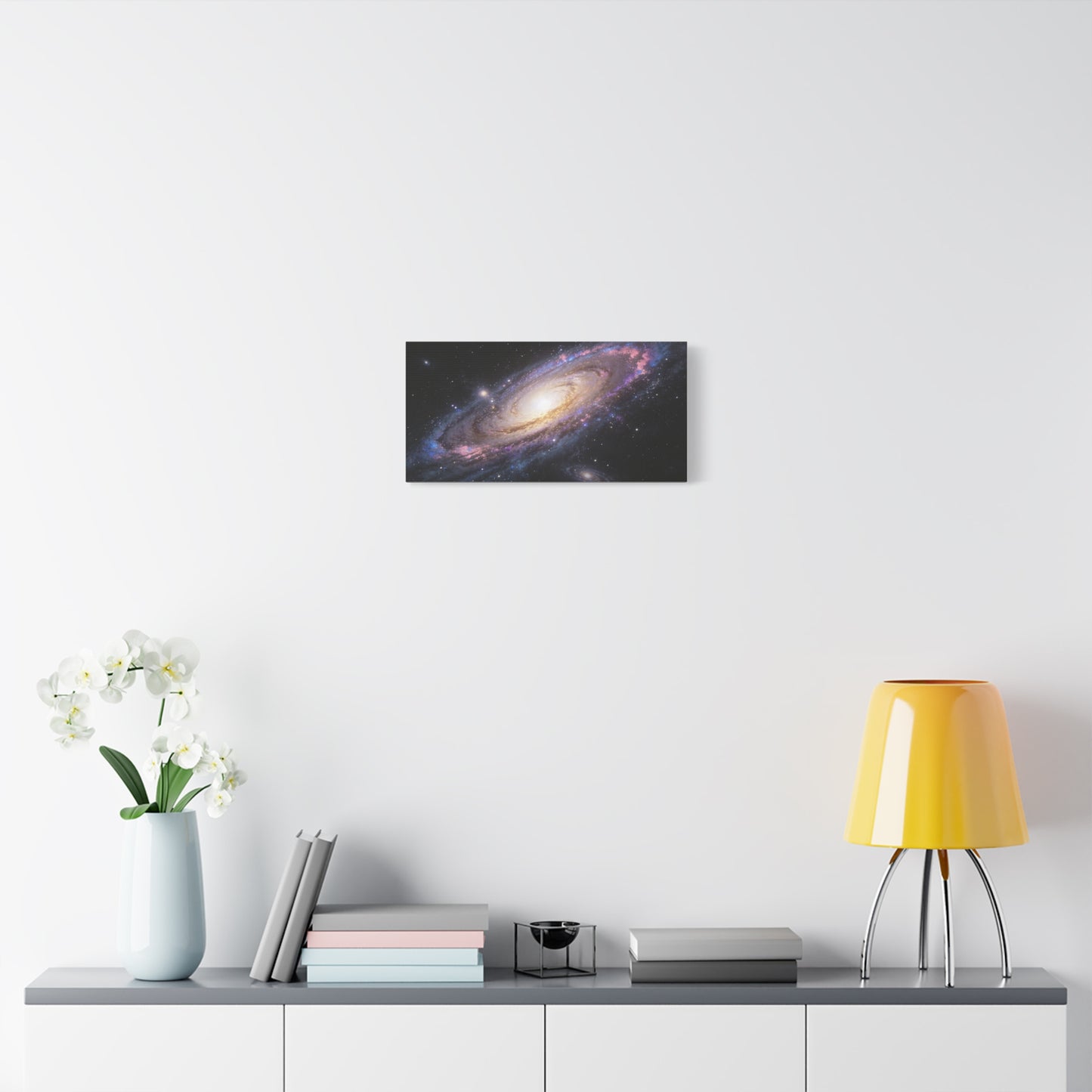 Spiral Galaxy Canvas Wall Art - Cosmic Space Print, Luminous Nebula Stars - Matte Cotton Canvas - Contemporary Celestial Style - Living Room Wall Decor, Office Art Accent - Bedroom Home Decoration