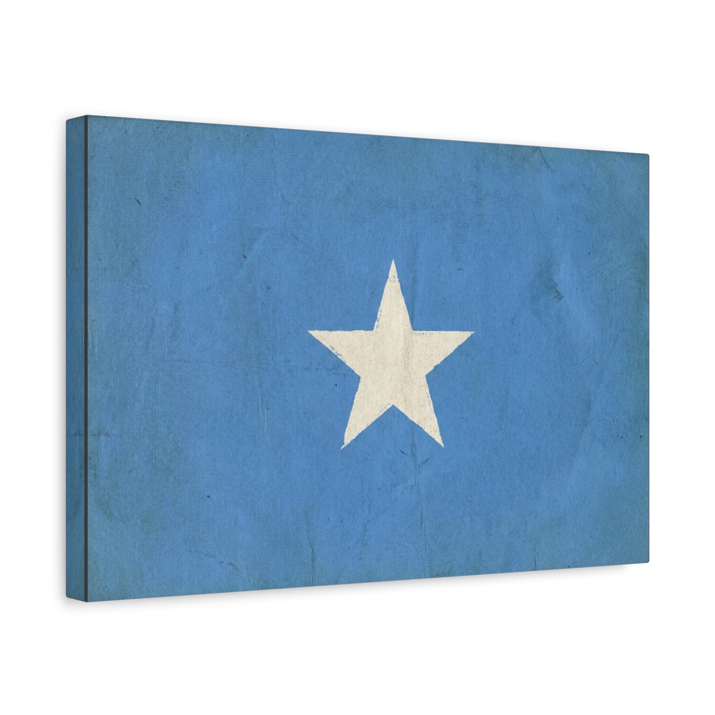 Somalia Flag Canvas Wall Art - Blue White Star Country Print, Vintage Minimalist Decor - Patriotic Artwork For Living Room, Office Wall Decor, Bedroom Home Decoration - Bedroom Home Decoration
