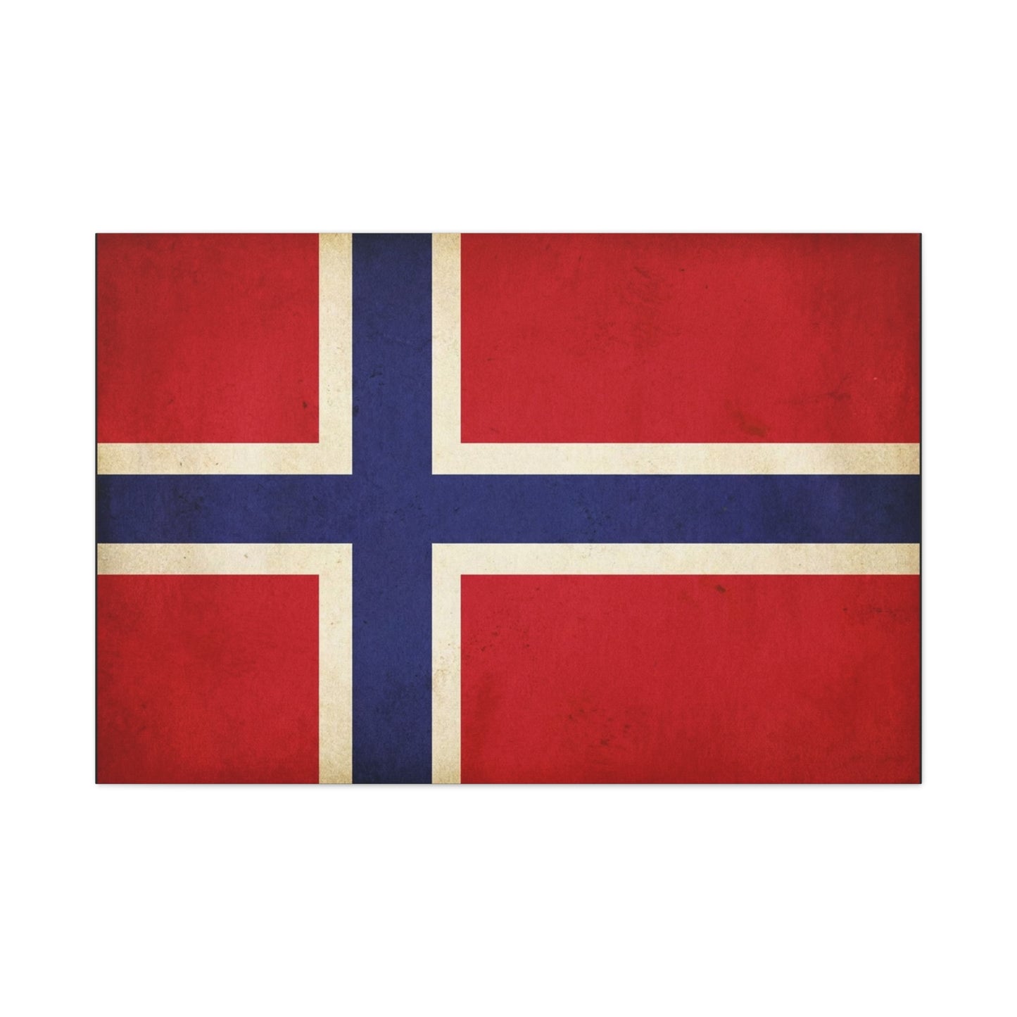 Iceland Flag Canvas Wall Art - Vintage Nordic Country Banner Print, Patriotic Red Blue White Design - Rustic Travel Style - Living Room Wall Decor, Bedroom Home Decoration - Bedroom Home Decoration